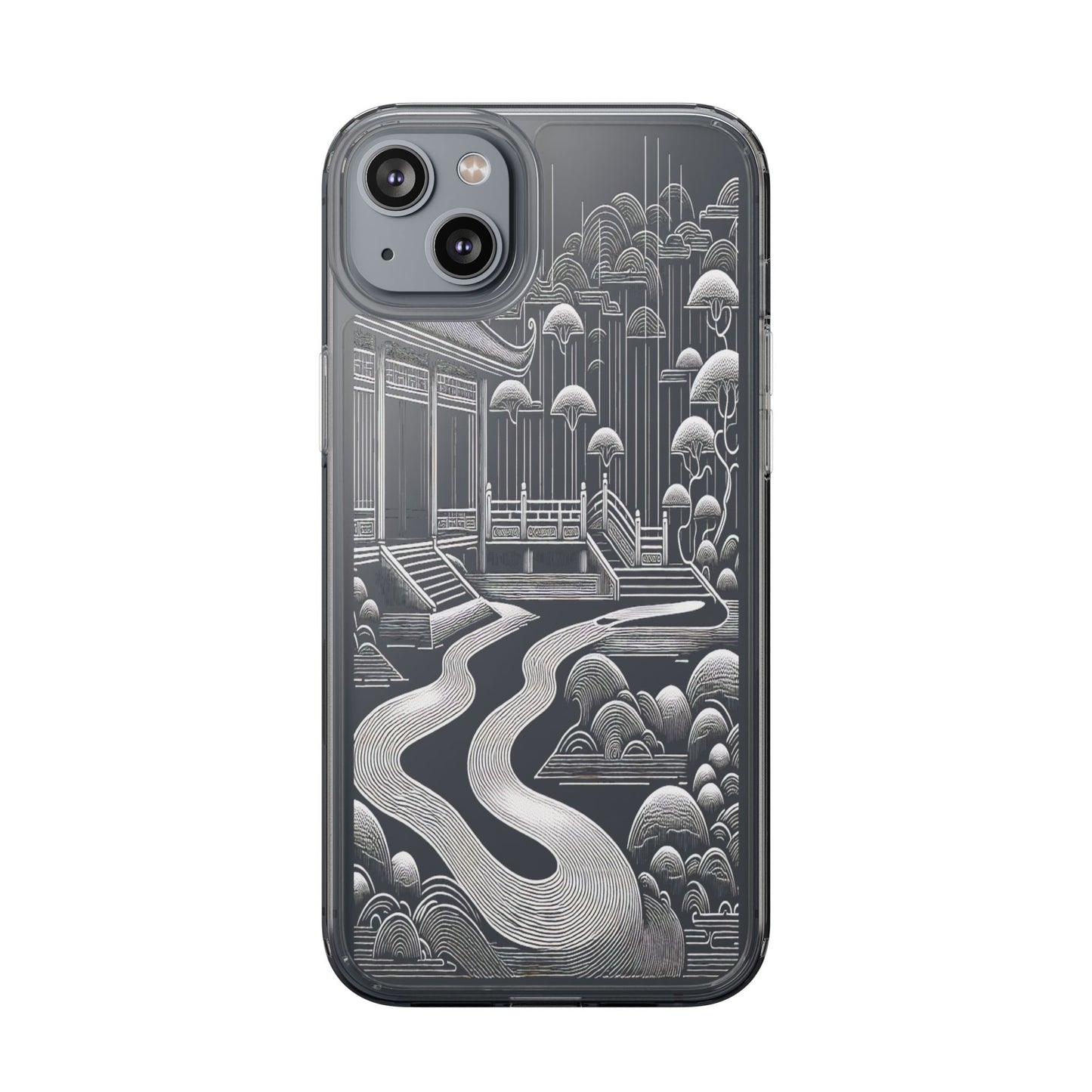 Transparent Zen Pathway Iphone Case Compatible With Iphone 16 15 14 - Clear Phone Cover