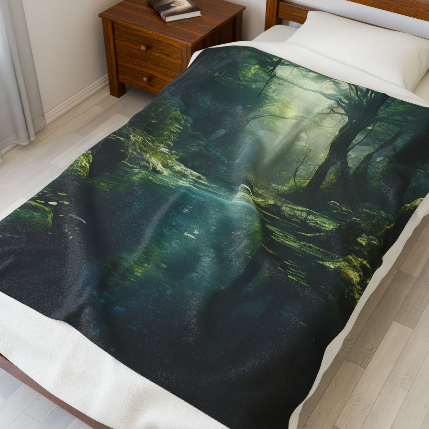 Forest Whisperings at Dawn- Plush Blanket