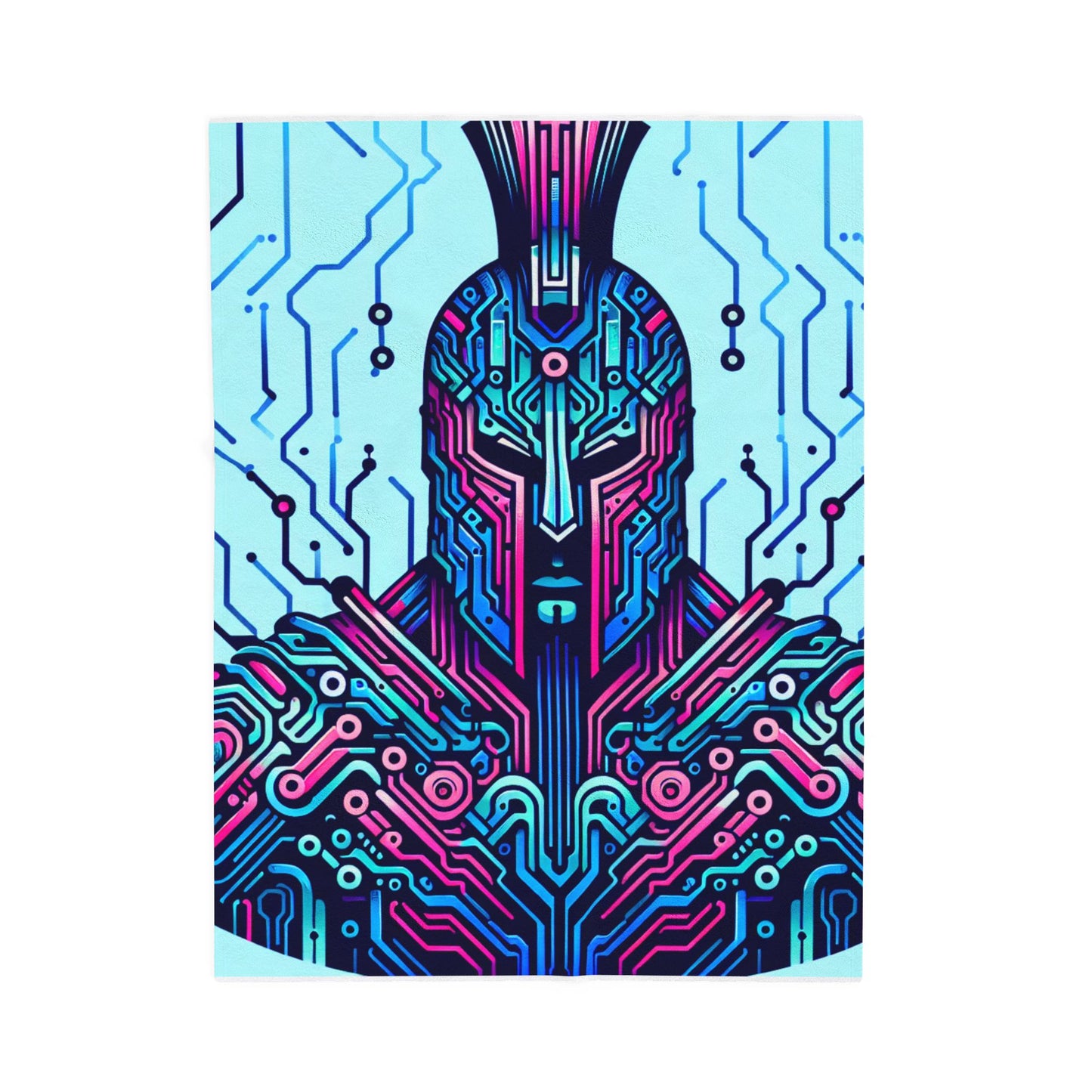 Techno Warrior's Essence - Plush Blanket