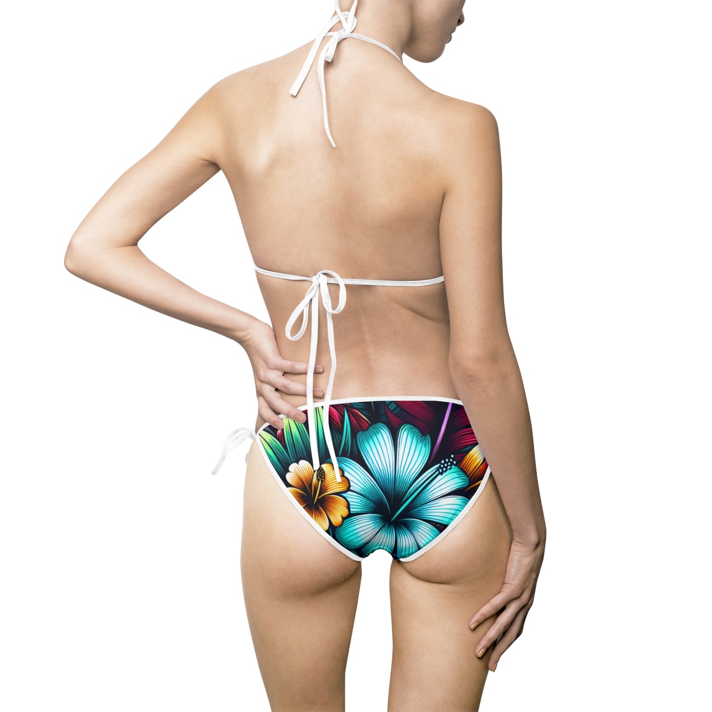 Women's Colorful Foliage Fusion Bikini Swimsuit