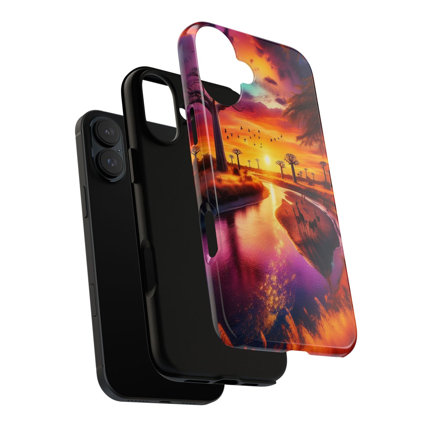 Journey Through Radiant Savannah - Phone Case