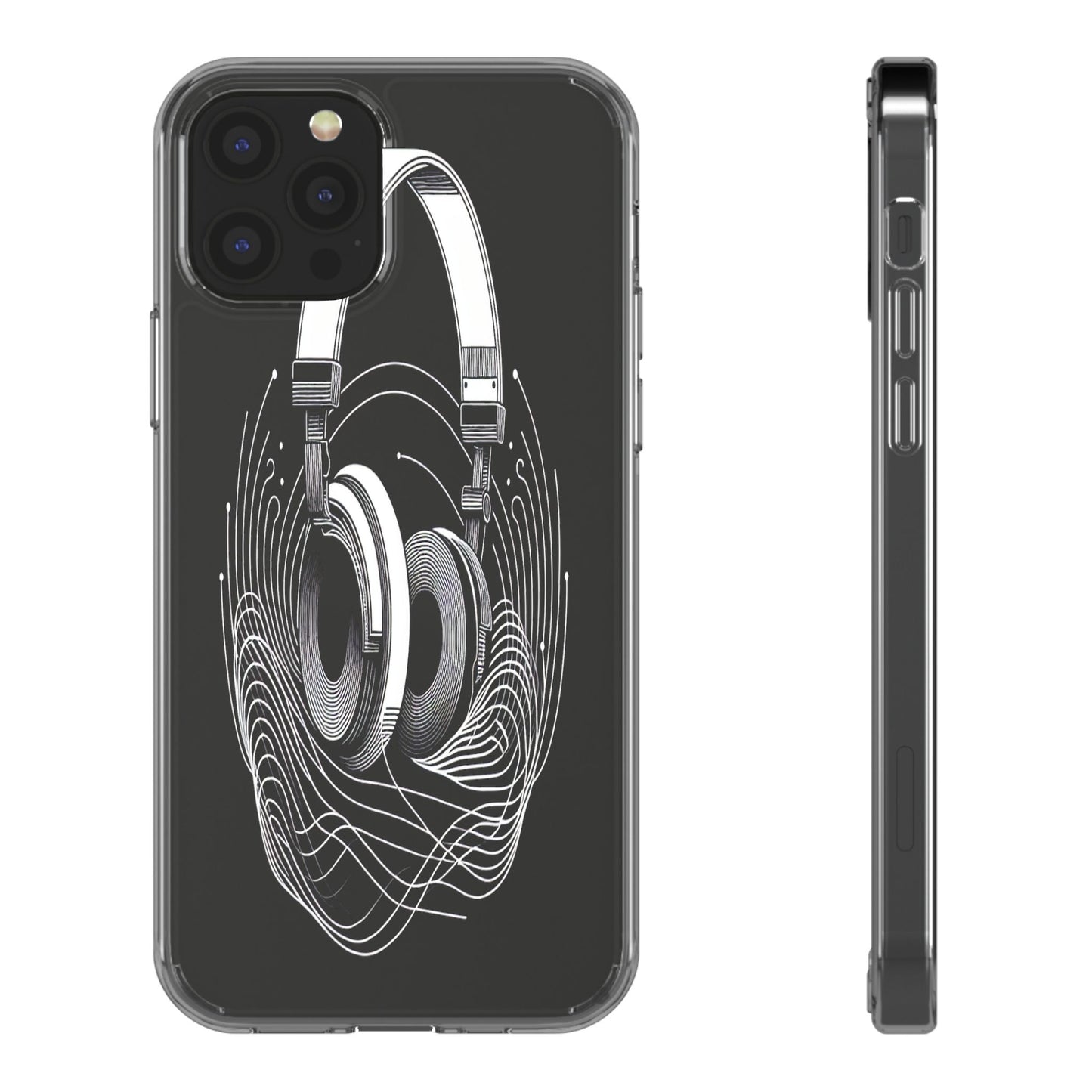 Transparent Sound Waves Unleashed Iphone Case Compatible With Iphone 16 15 14 - Clear Phone Cover