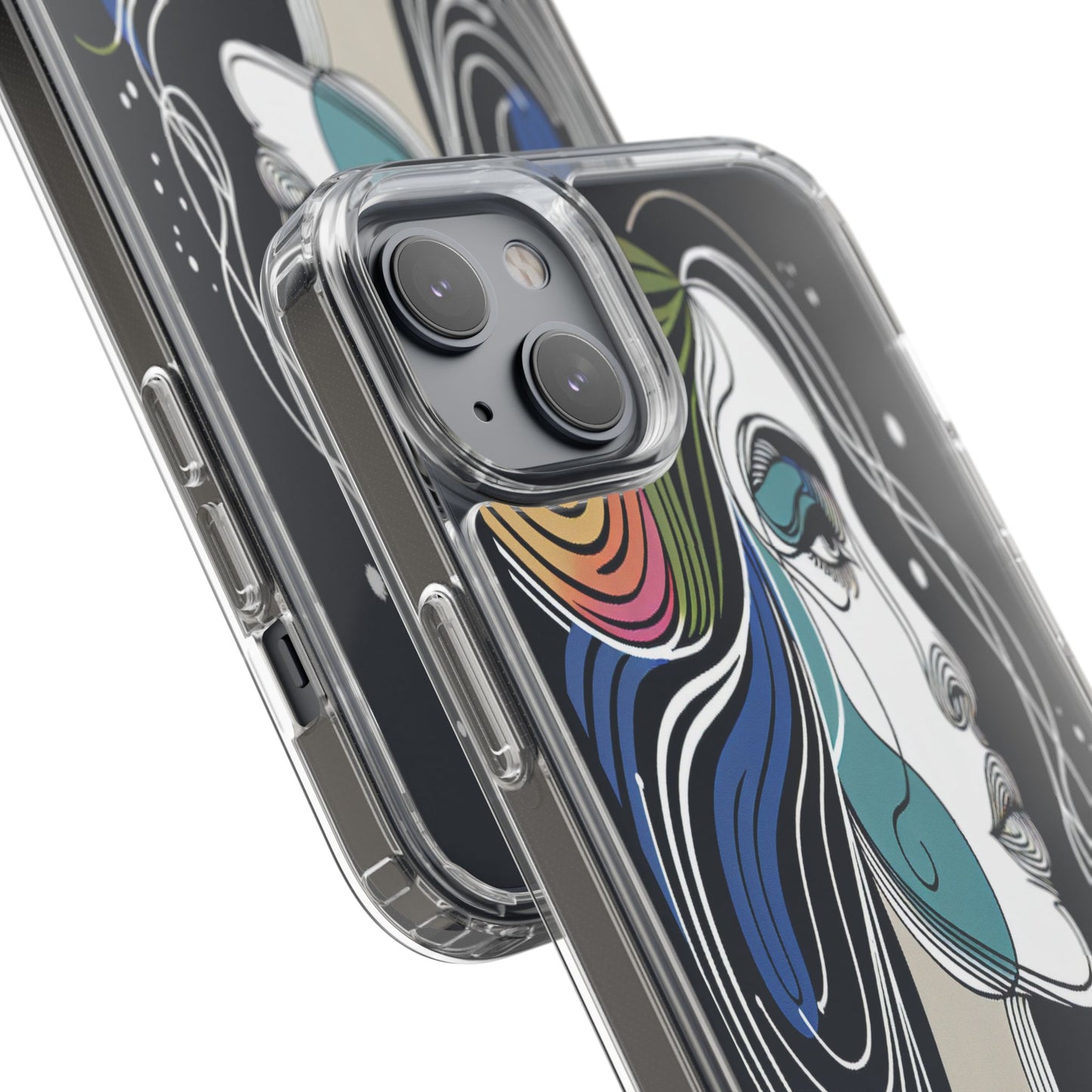 Transparent Portrait of Imagination Iphone Case Compatible With Iphone 16 15 14 - Clear Phone Cover