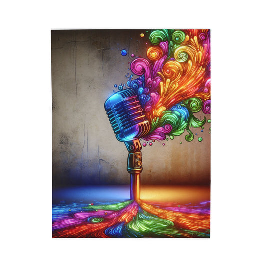 Microphone Melody of Shades - Plush Blanket