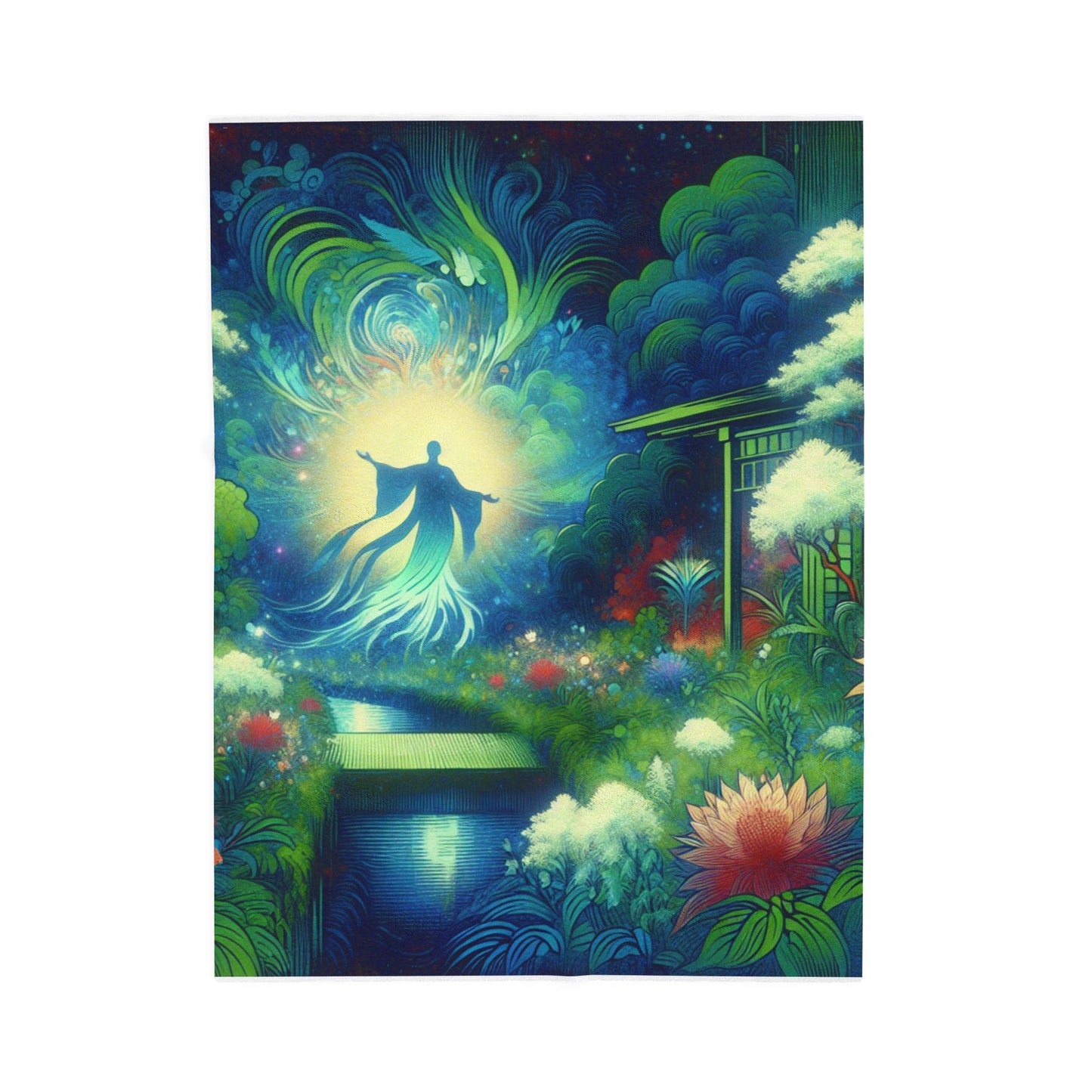 Mystic Garden Awakening - Plush Blanket