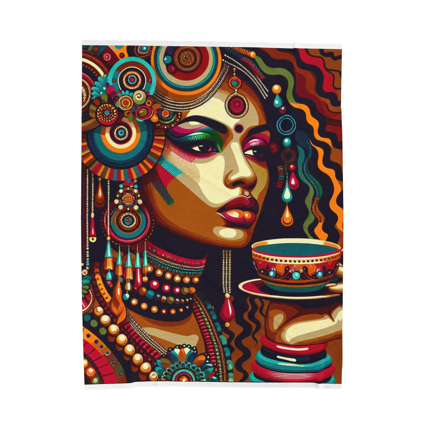 Exquisite Fusion of Culture and Expression - Plush Blanket