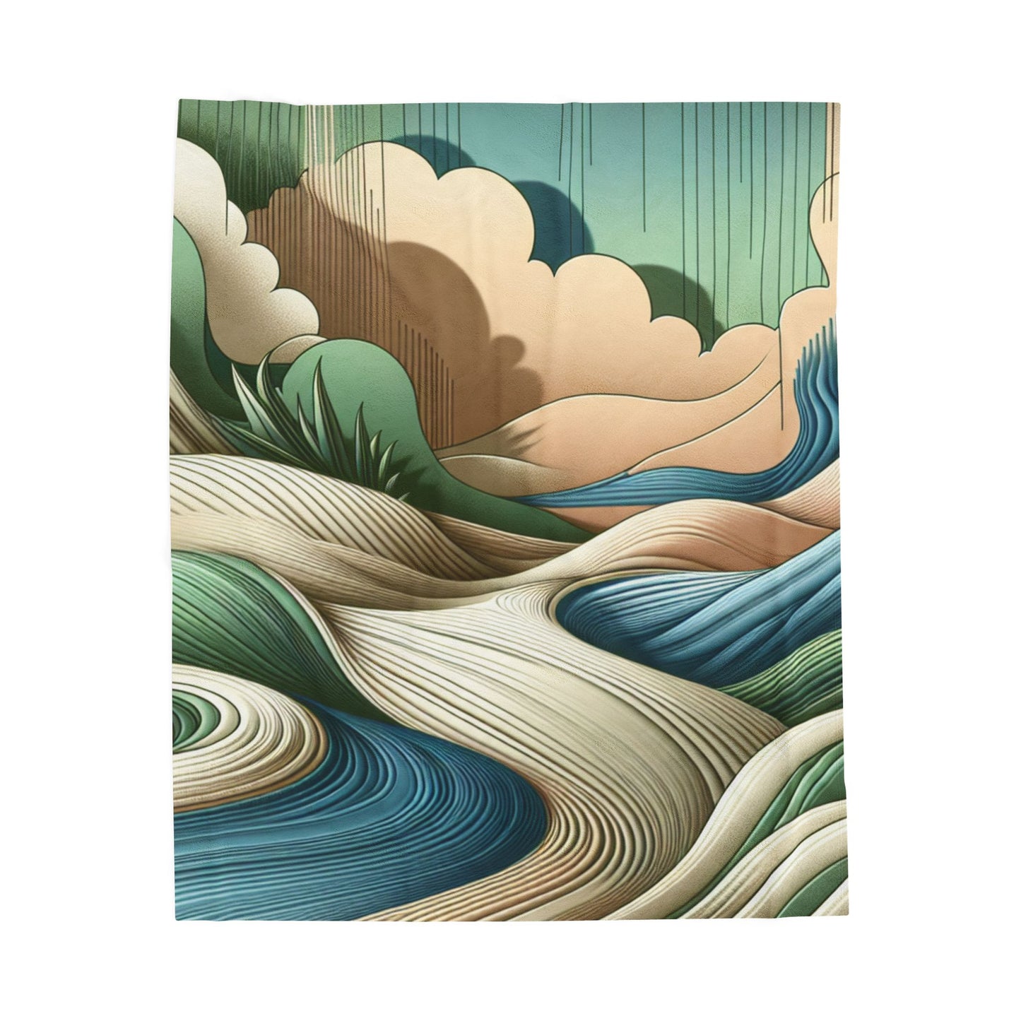 Flowing Fields - Plush Blanket
