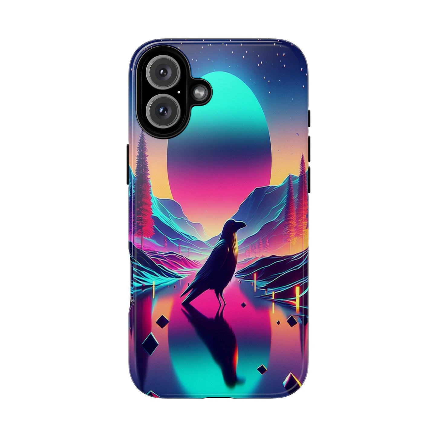 Celestial Horizon with Raven - Phone Case