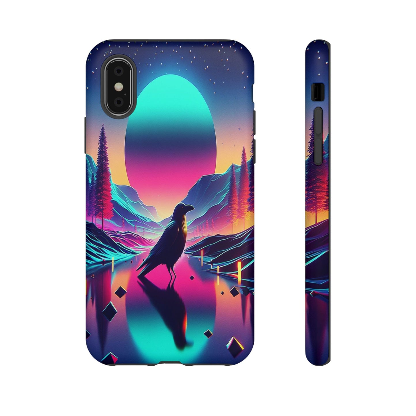 Celestial Horizon with Raven - Phone Case