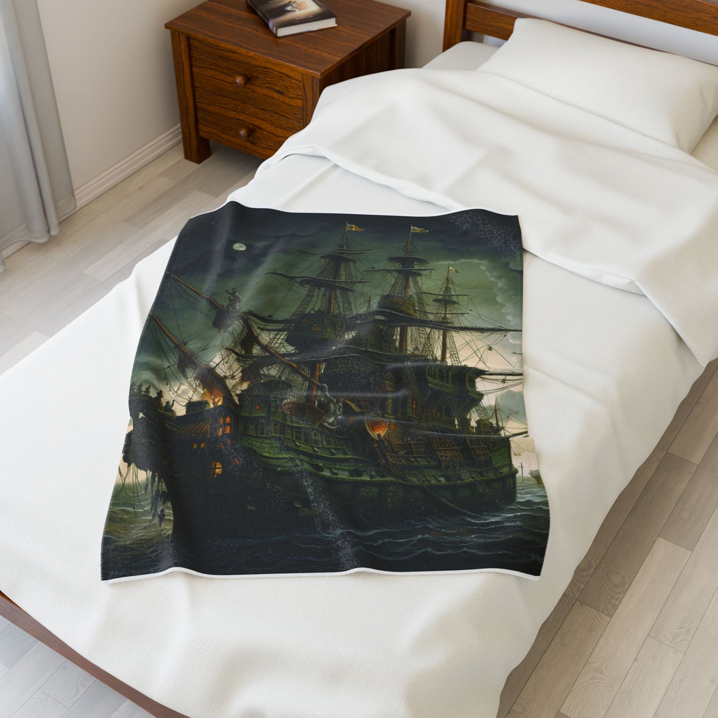 Galleon through the Gloom- Plush Blanket