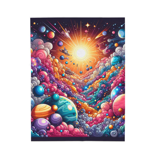Galaxies Embrace - Plush Blanket