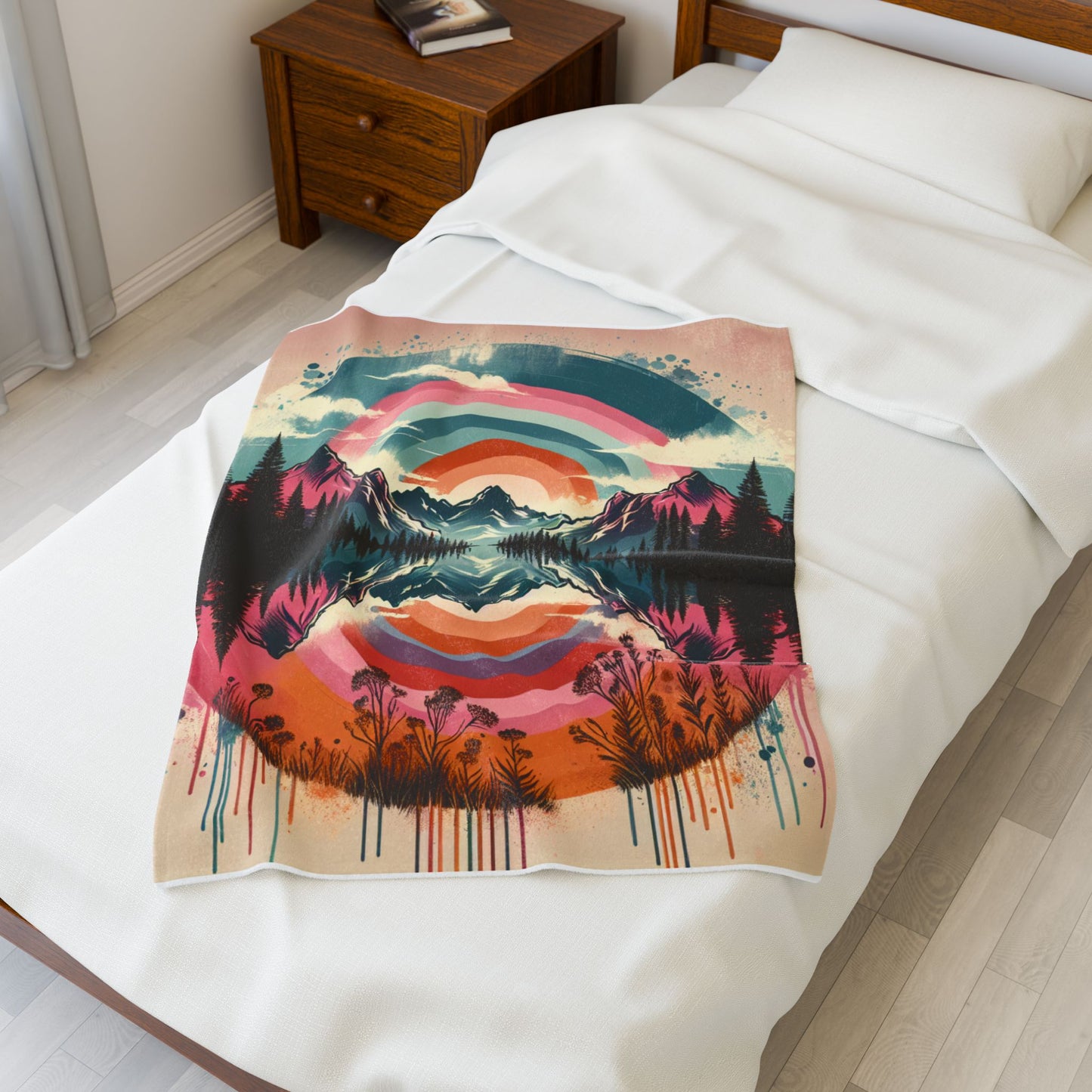 Chromatic Echoes in Nature - Plush Blanket