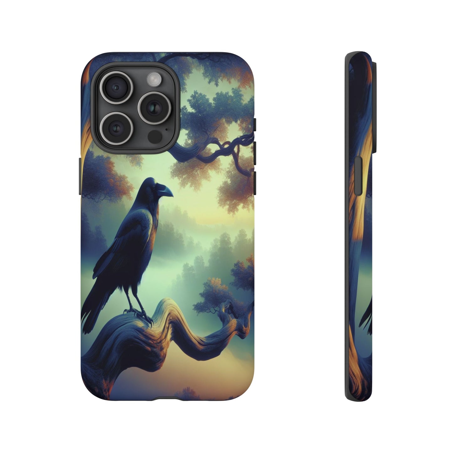 Raven in the Misty Forest - Phone Case