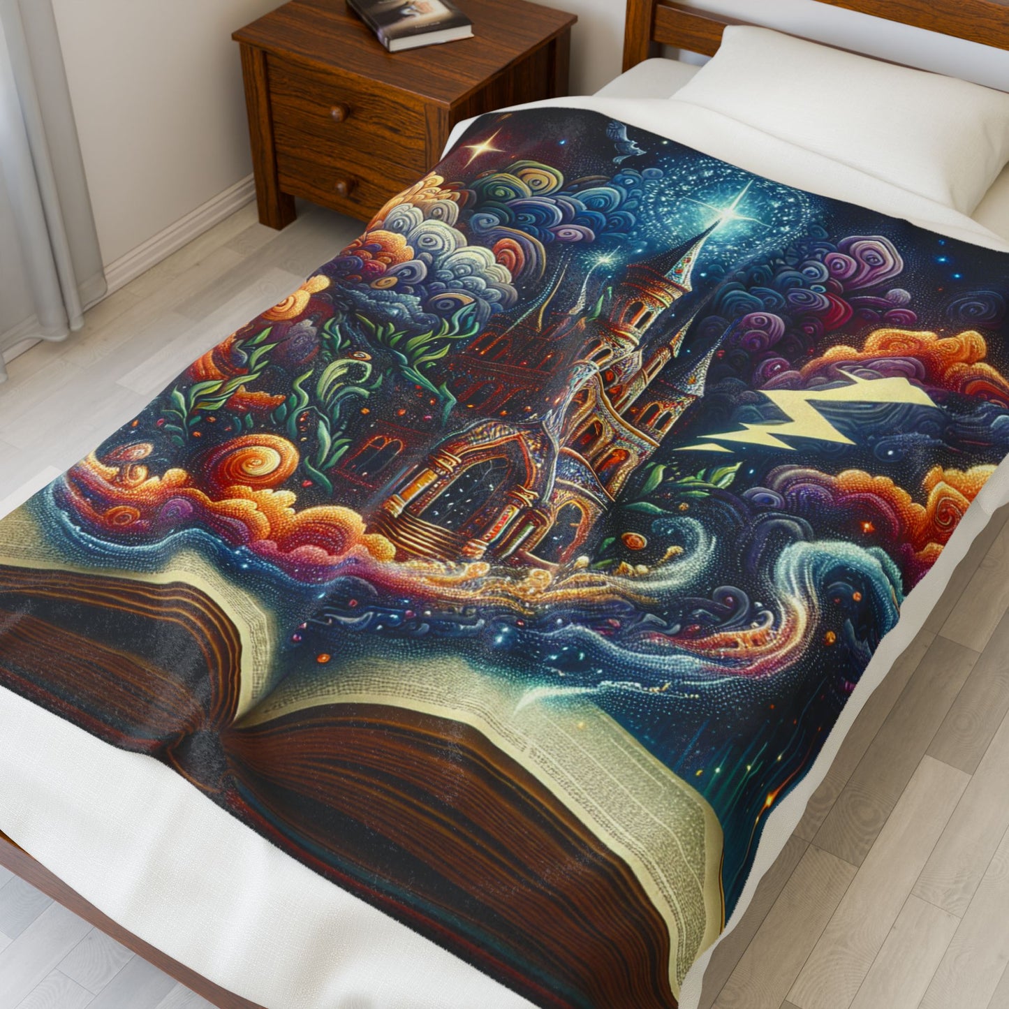 Dreamweaver's Realm Unveiled - Plush Blanket