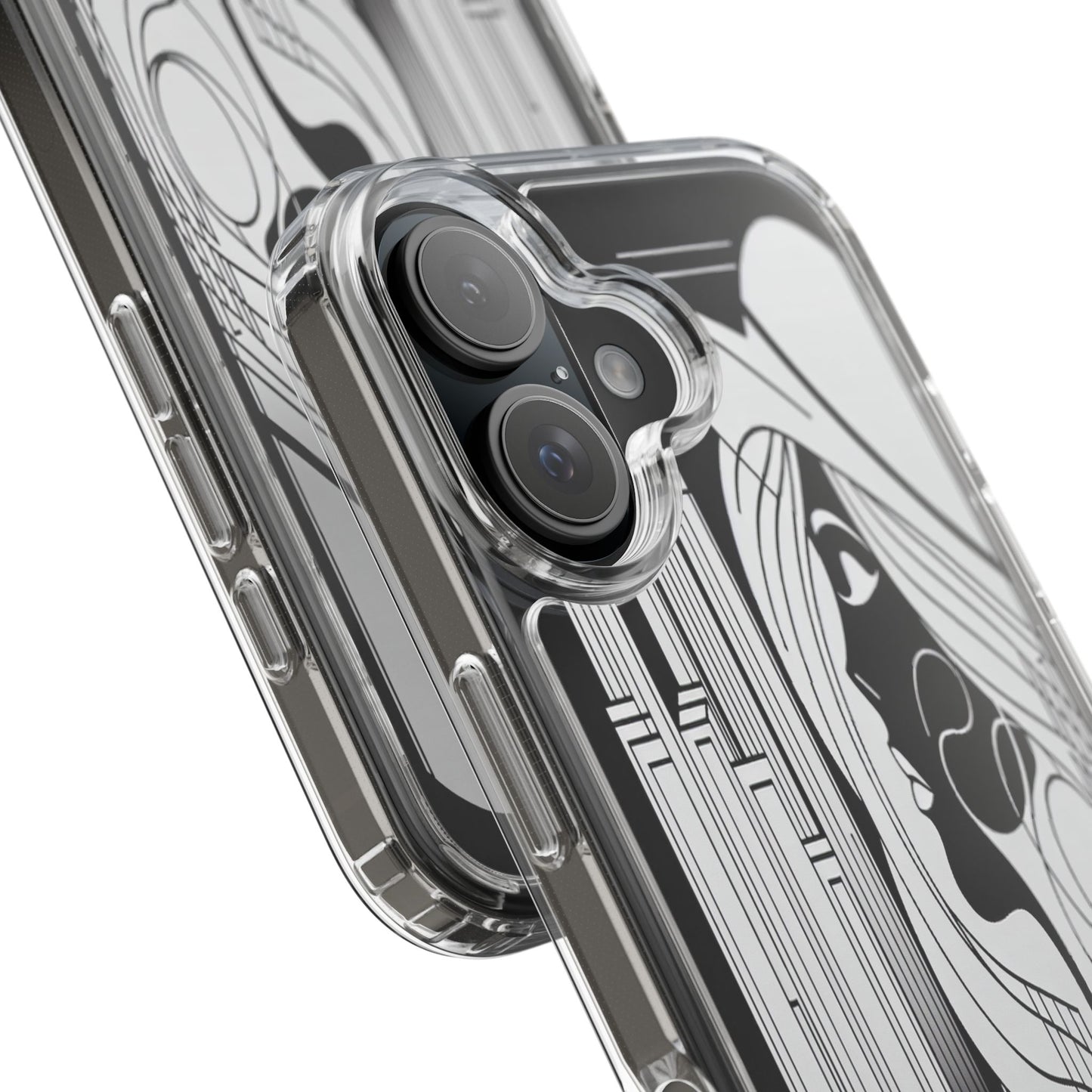 Transparent Silhouette of a Modern Vision Iphone Case Compatible With Iphone 16 15 14 - Clear Phone Cover