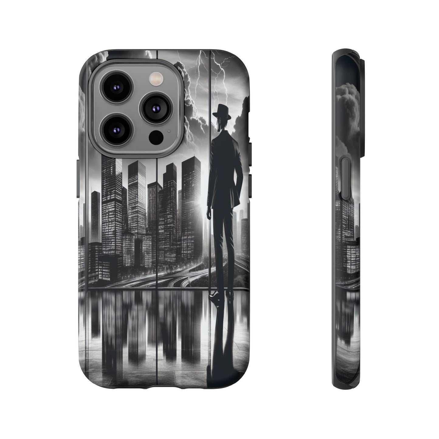 Protective Cityscape in Monochrome Moments Iphone Case Compatible With Iphone 16 15 14 - Phone Cover