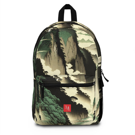 Majestic Cliffs and Waterfall Scene- Backpack