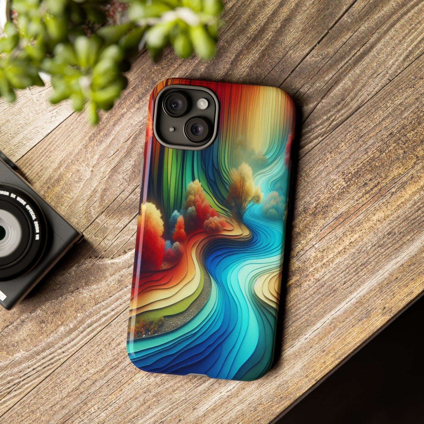 Protective River of Colors Iphone Case Compatible With Iphone 16 15 14 - Iphone Cover