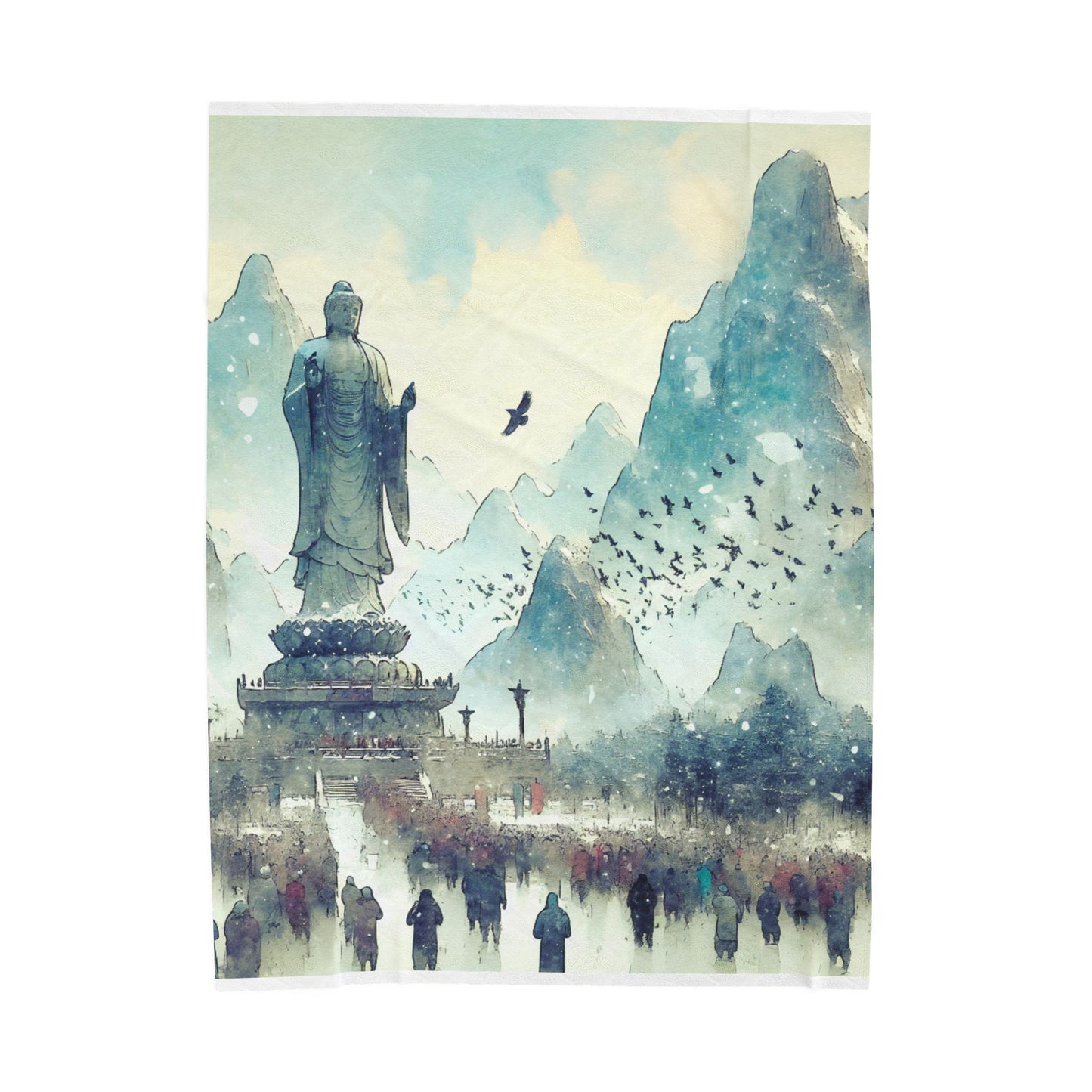 Pilgrimage of Tranquility - Plush Blanket