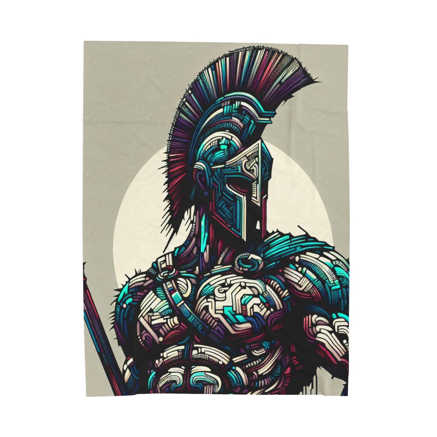 Futuristic Sentinel Duty- Plush Blanket