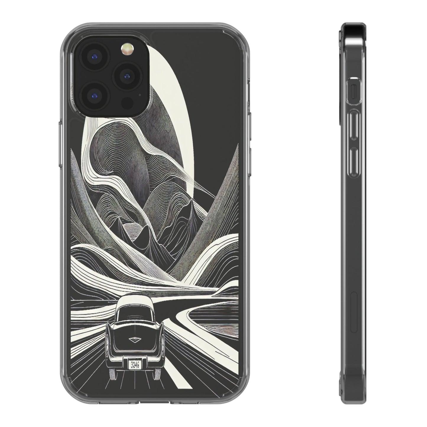 Journey Through the Curves - Clear Phone Case