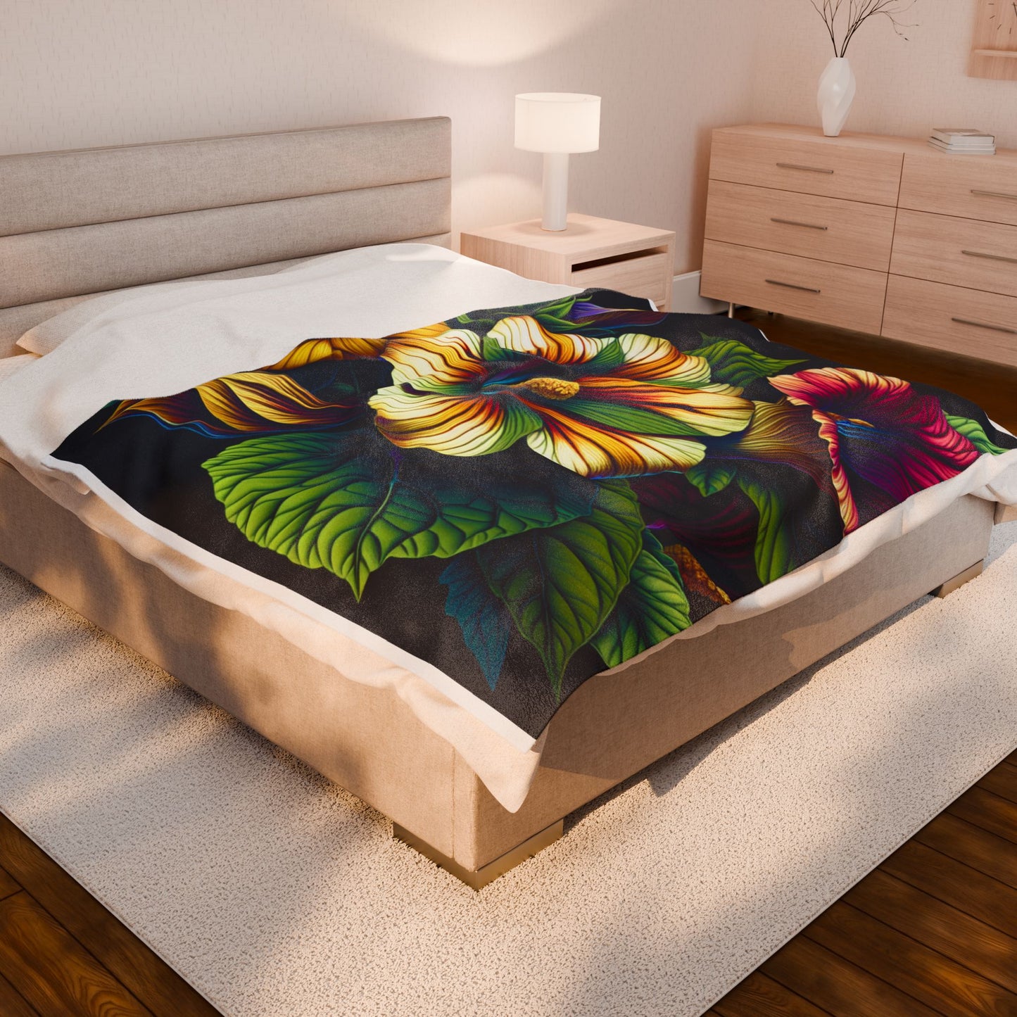 Vivid Petal Infusion- Plush Blanket