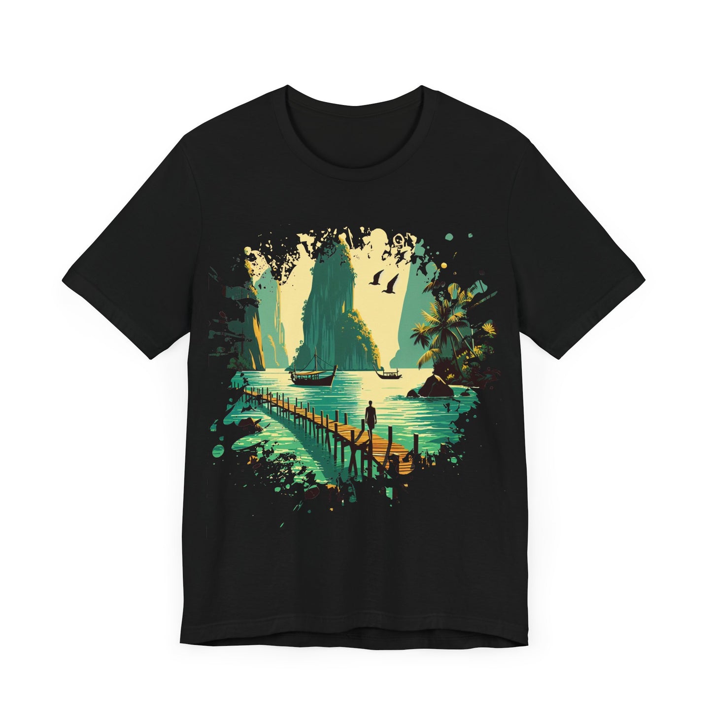 Island Escape at First Light - Jersey Short Sleeve Tee