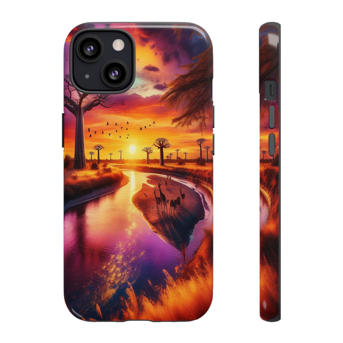 Journey Through Radiant Savannah - Phone Case