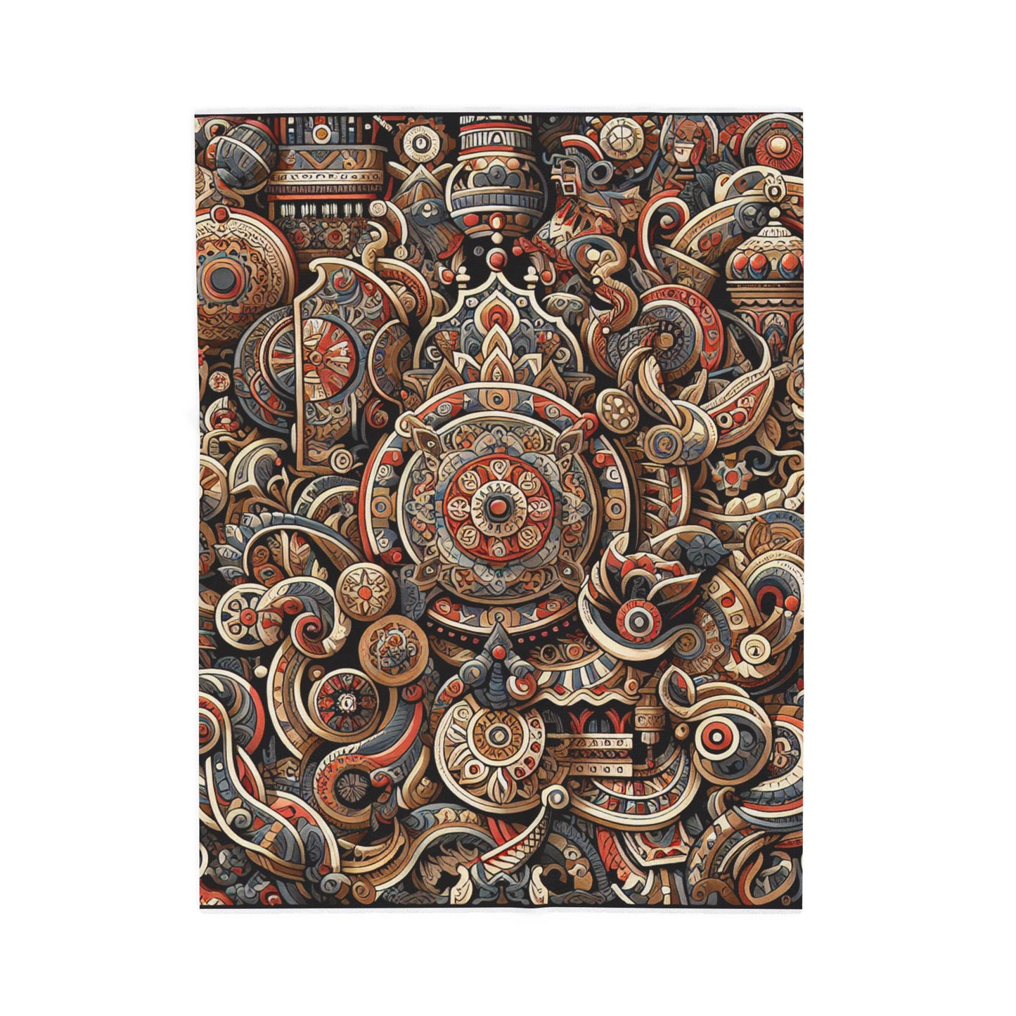 Intricate Tapestry of Time- Plush Blanket