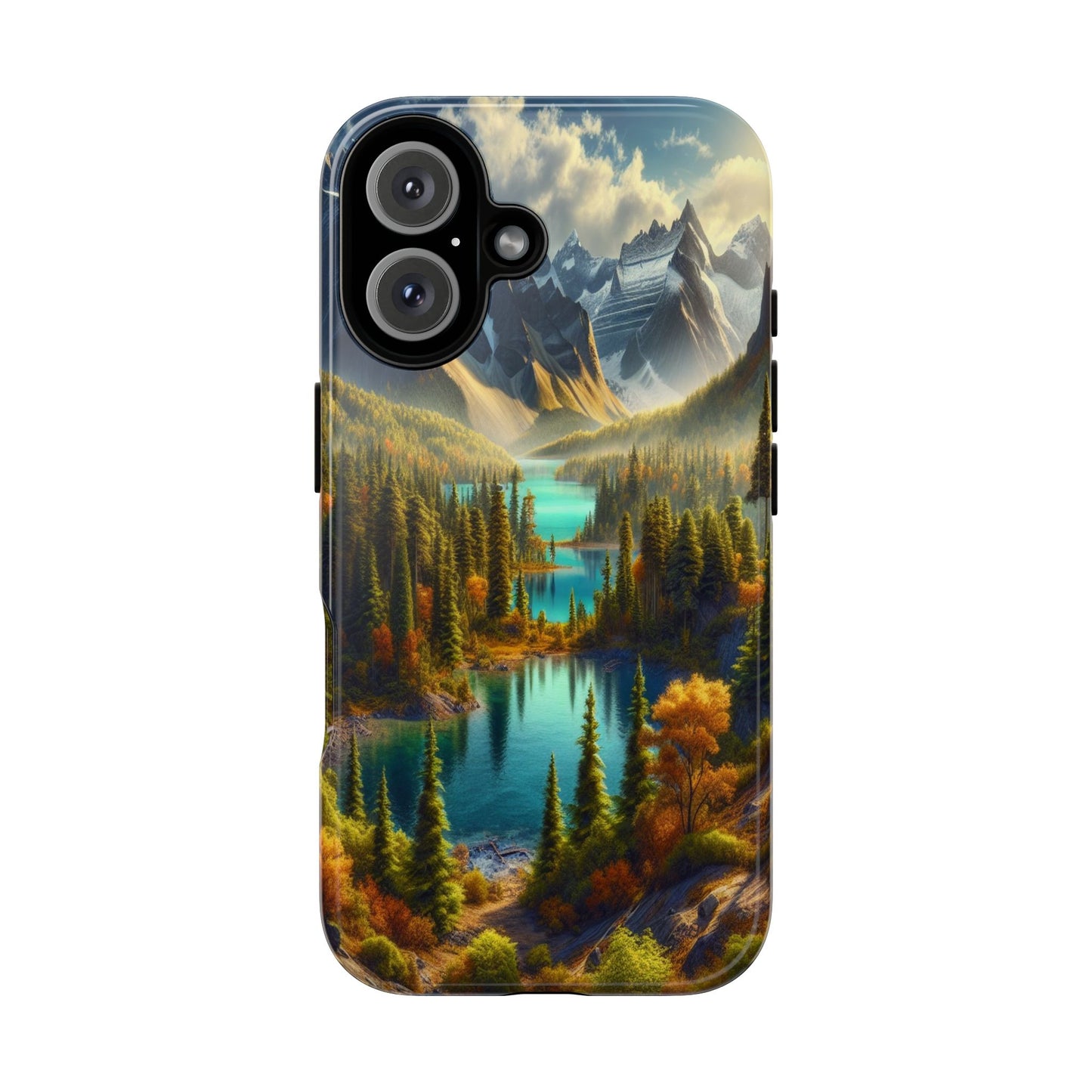 Radiant Peaks and Tranquil Waters - Phone Case