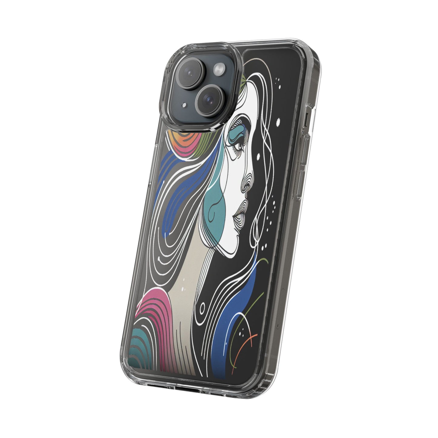 Transparent Portrait of Imagination Iphone Case Compatible With Iphone 16 15 14 - Clear Phone Cover