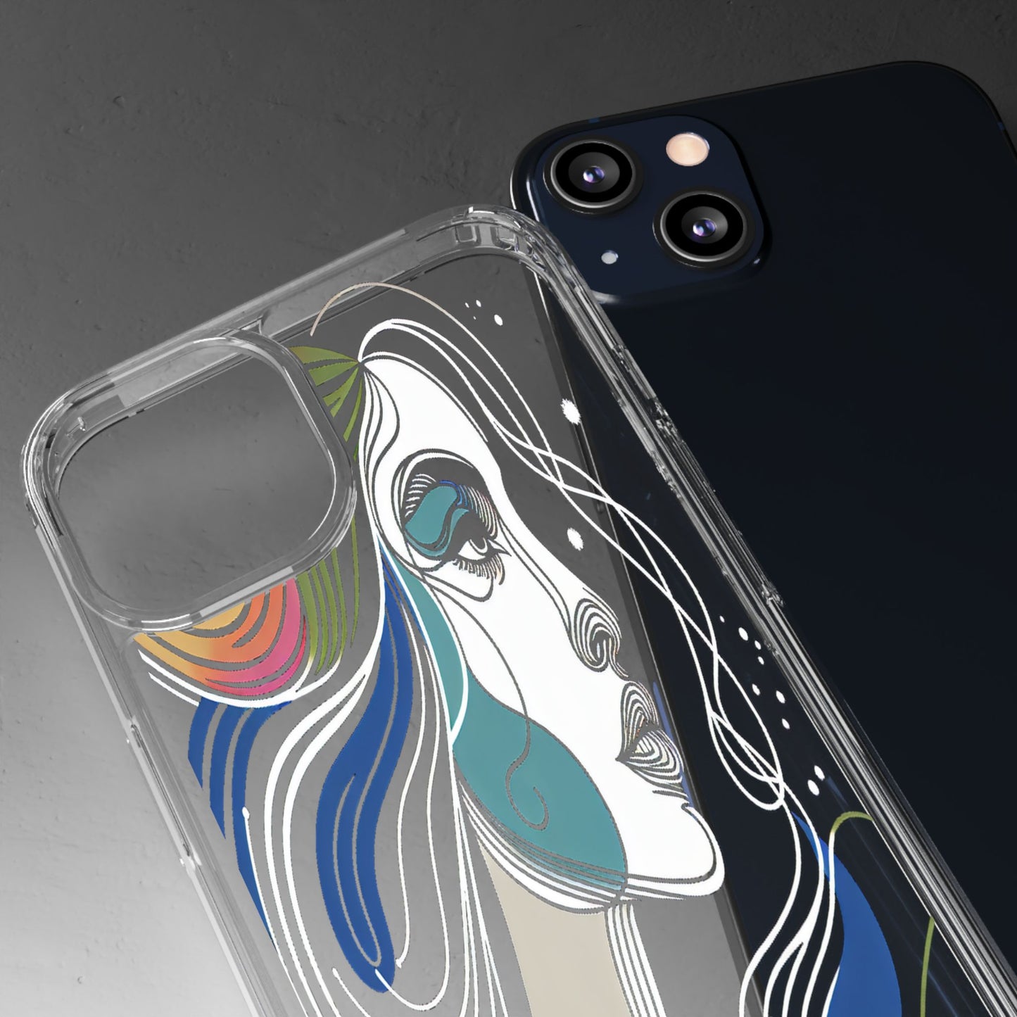 Transparent Portrait of Imagination Iphone Case Compatible With Iphone 16 15 14 - Clear Phone Cover