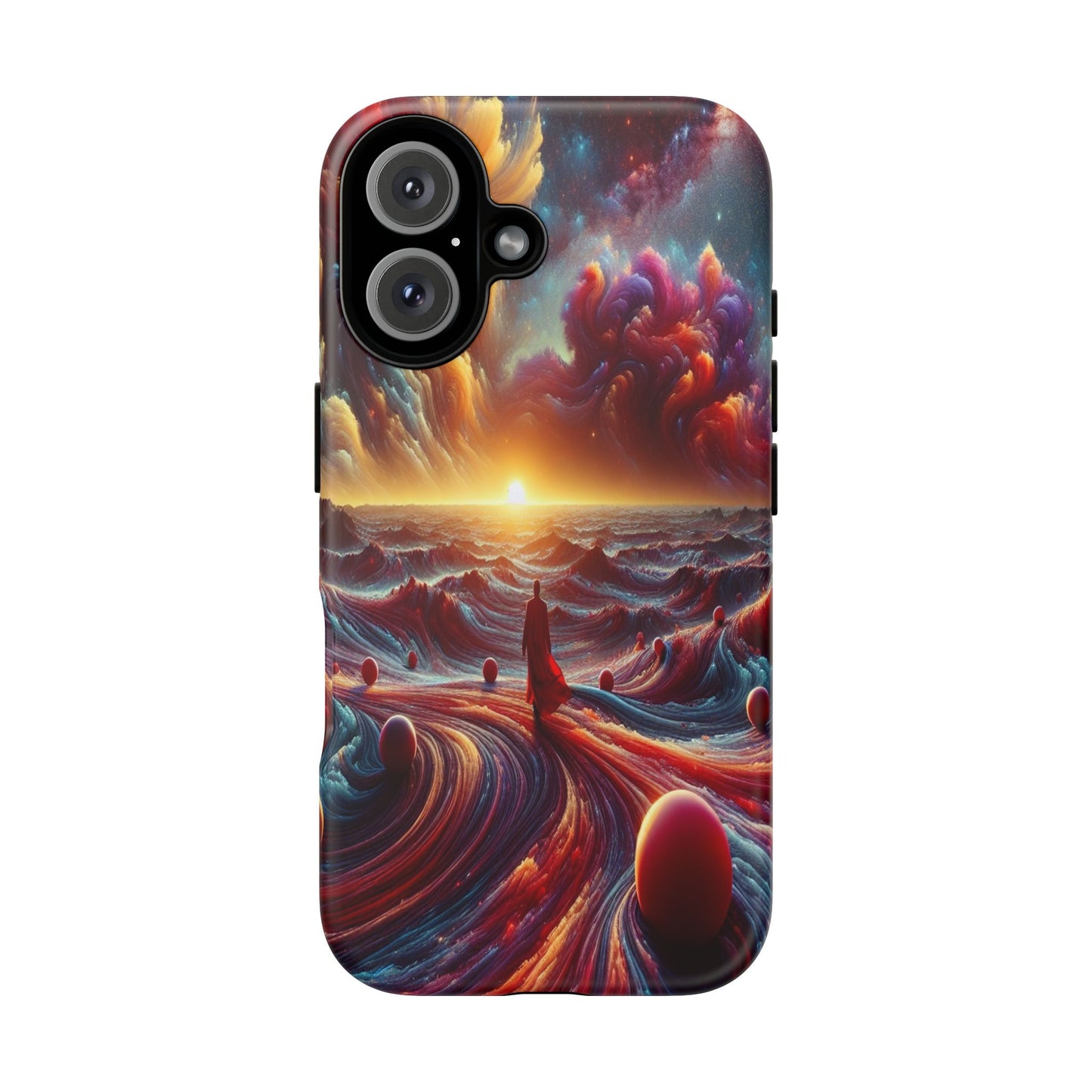 Journey Through Celestial Waves - Phone Case