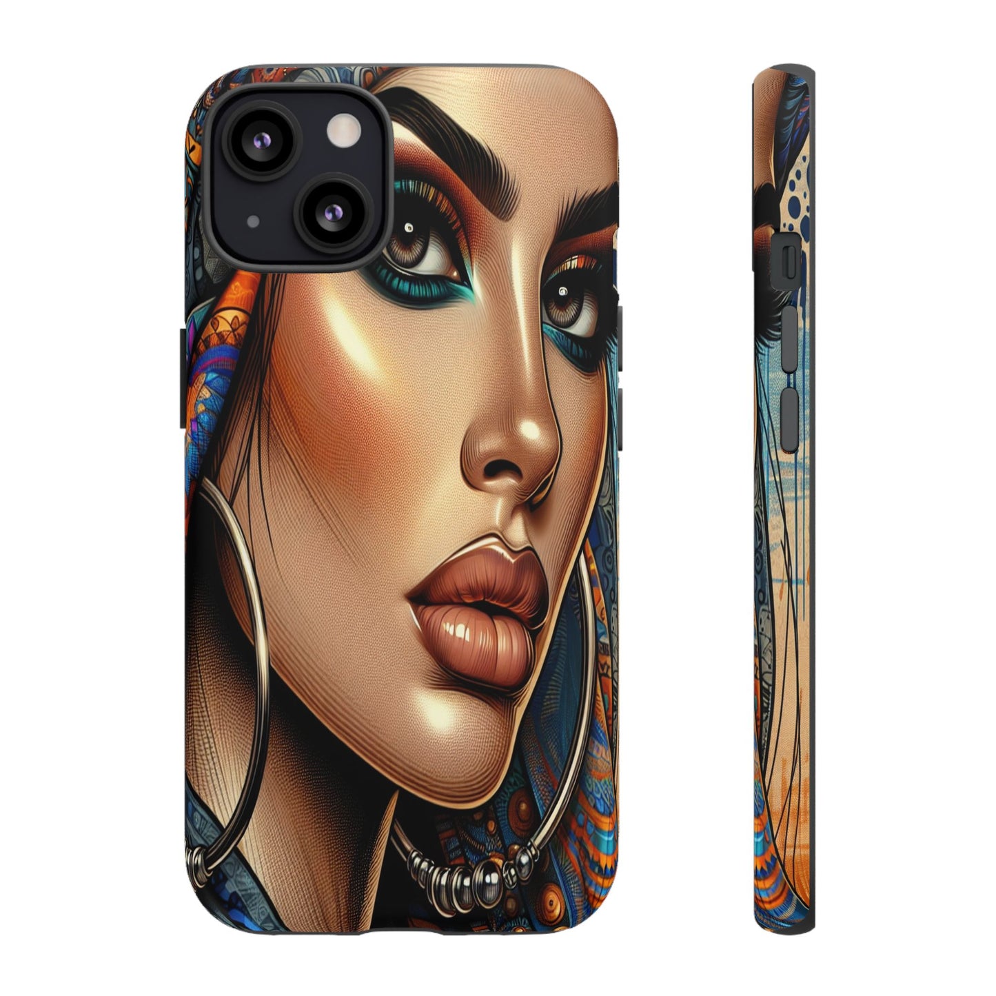 Protective Mystical Portrait in Patterns Iphone Case Compatible With Iphone 16 15 14 - Phone Cover