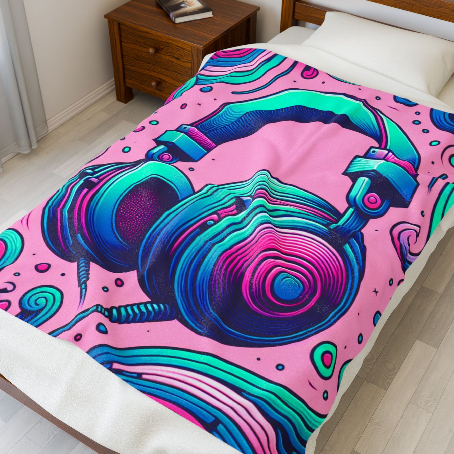 Sound Waves Harmony - Plush Blanket