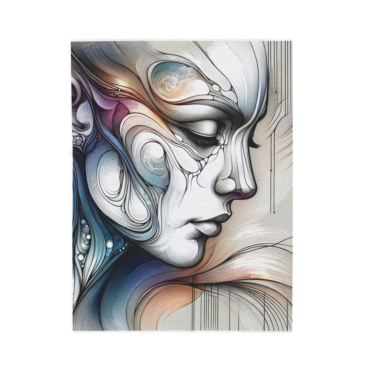 Abstract Contemplation- Plush Blanket