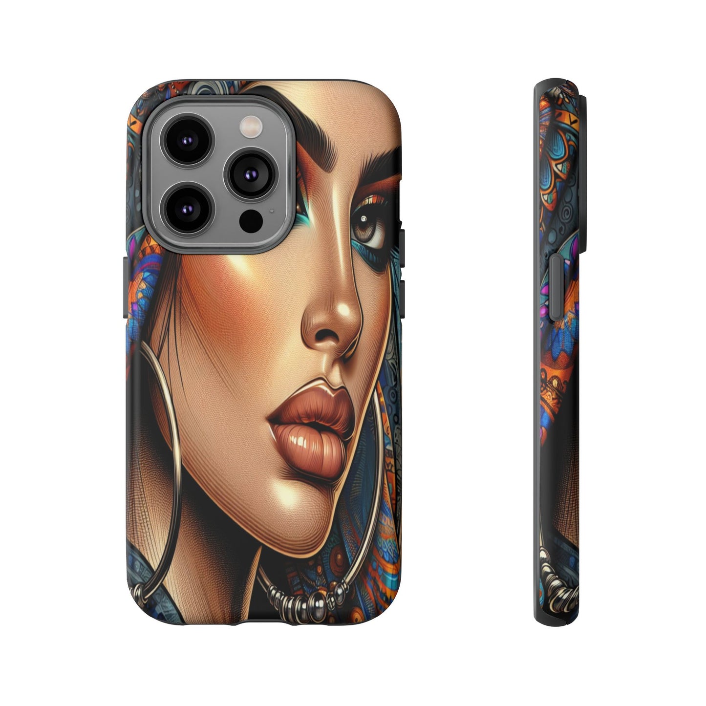 Protective Mystical Portrait in Patterns Iphone Case Compatible With Iphone 16 15 14 - Phone Cover