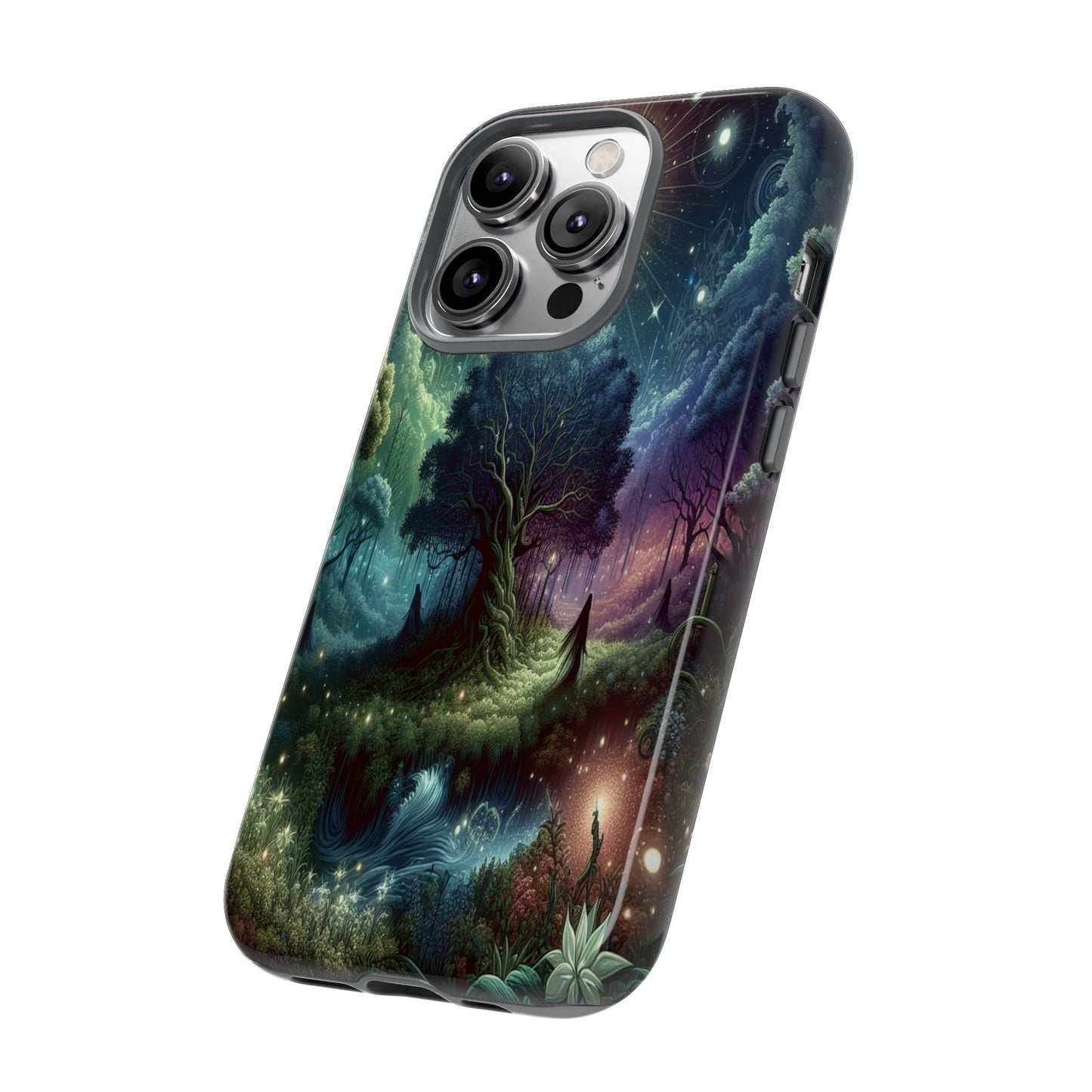 Luminous Forest Nightscape - Phone Case