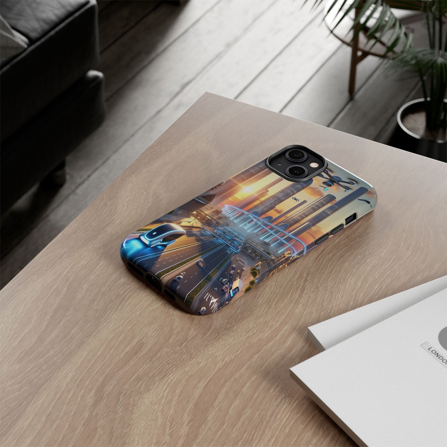 Futuristic Cityscape Unveiled - Phone Case