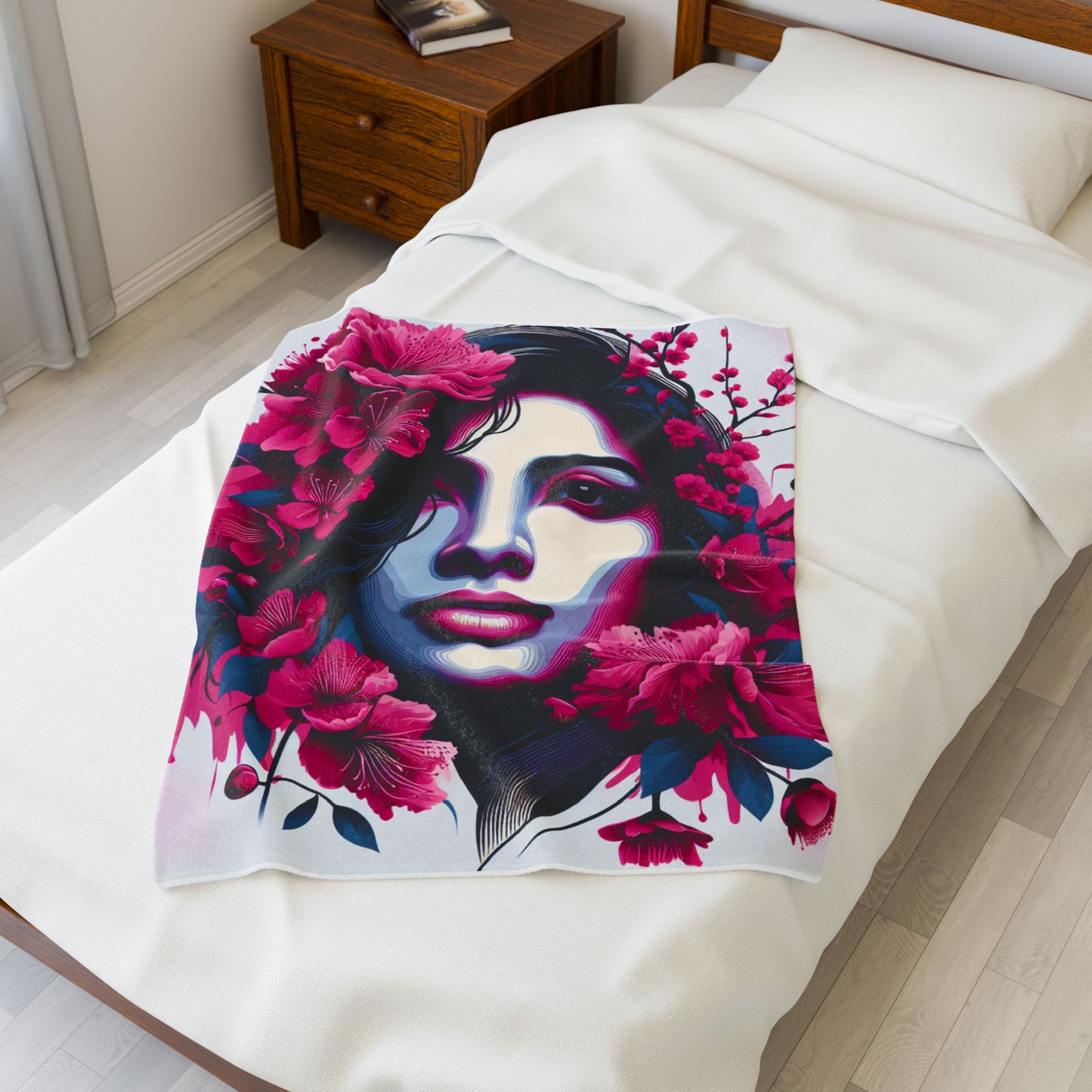 Floral Splendor - Plush Blanket
