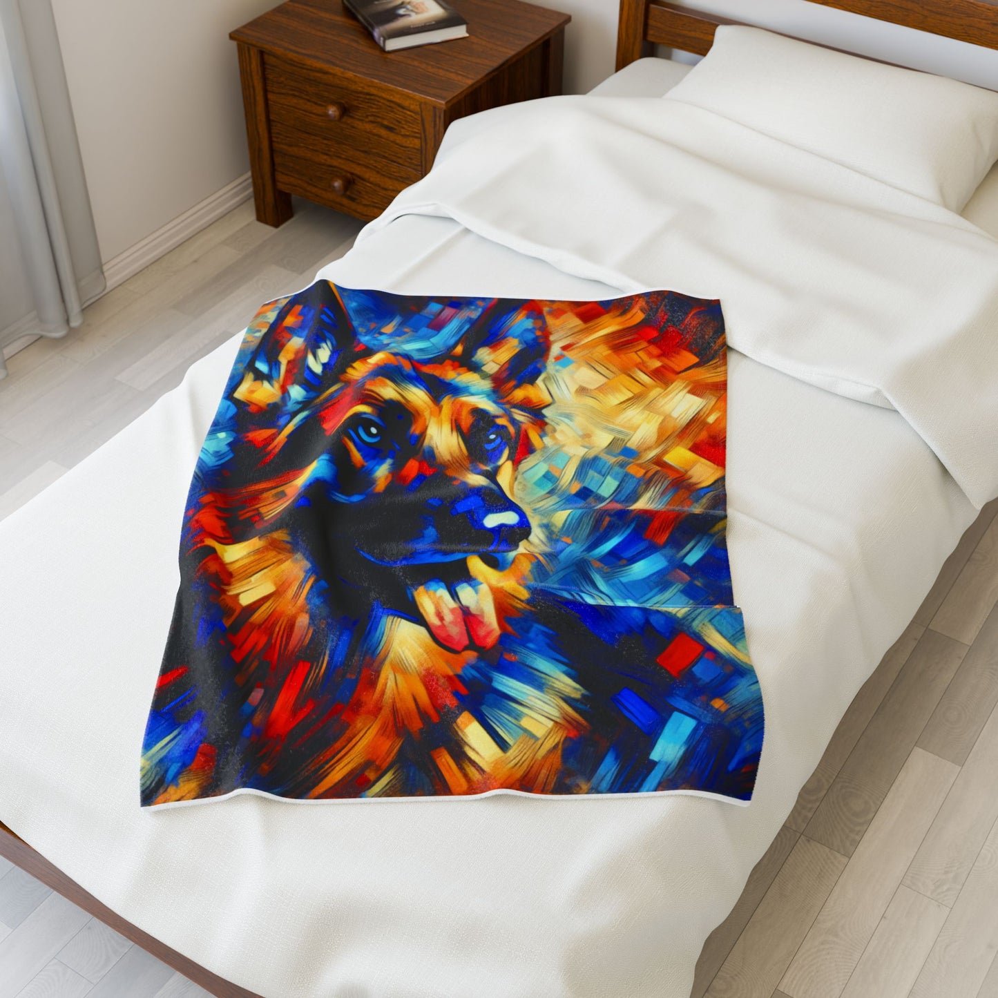 Chromatic Canine Harmony - Plush Blanket
