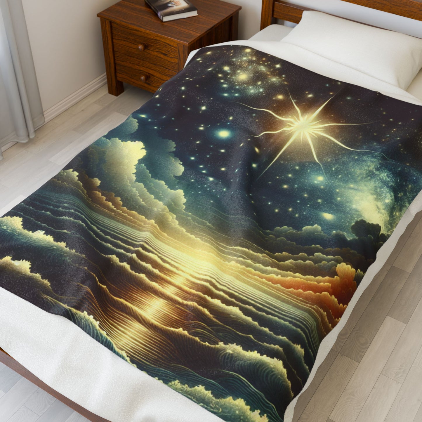 Radiance Above the Sea - Plush Blanket