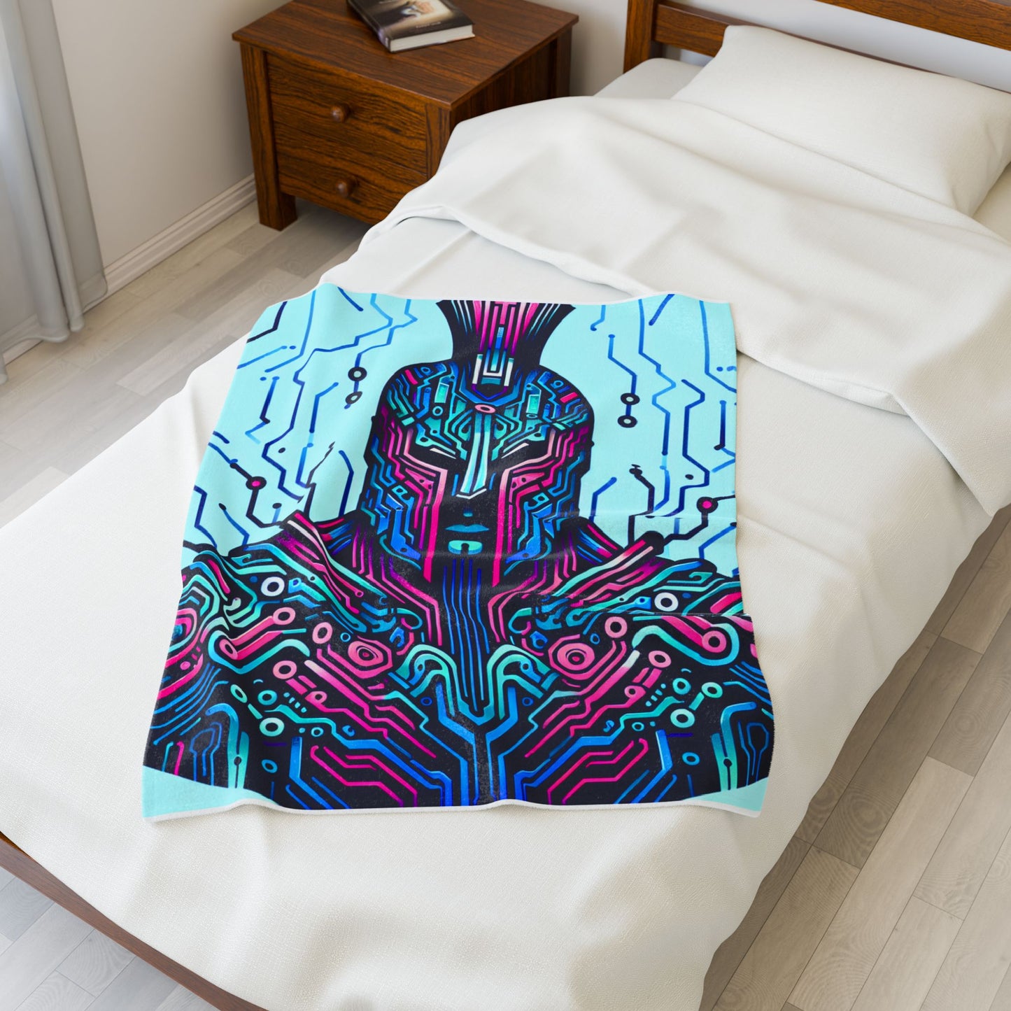 Techno Warrior's Essence - Plush Blanket