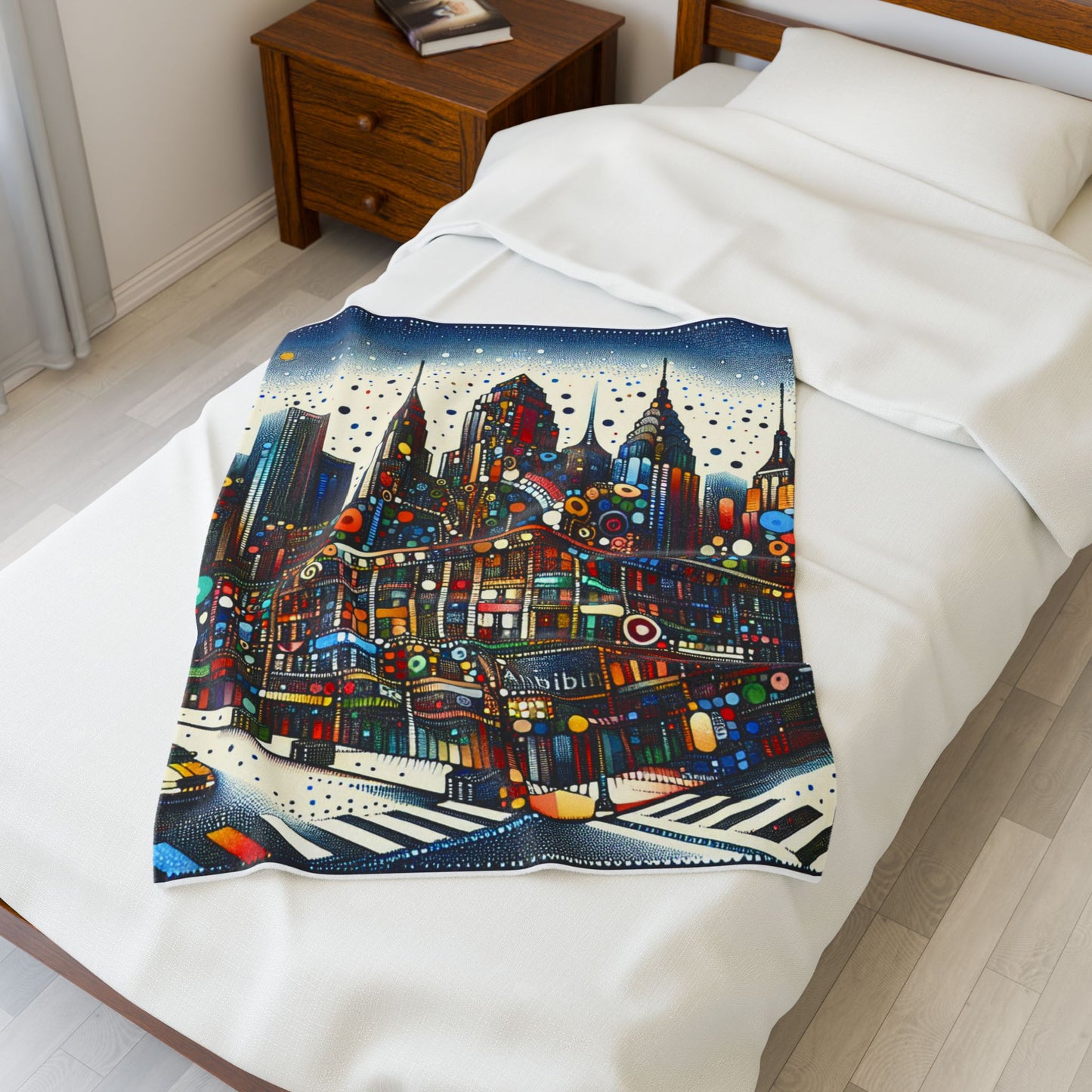 Chromatic Metropolis Harmony - Plush Blanket