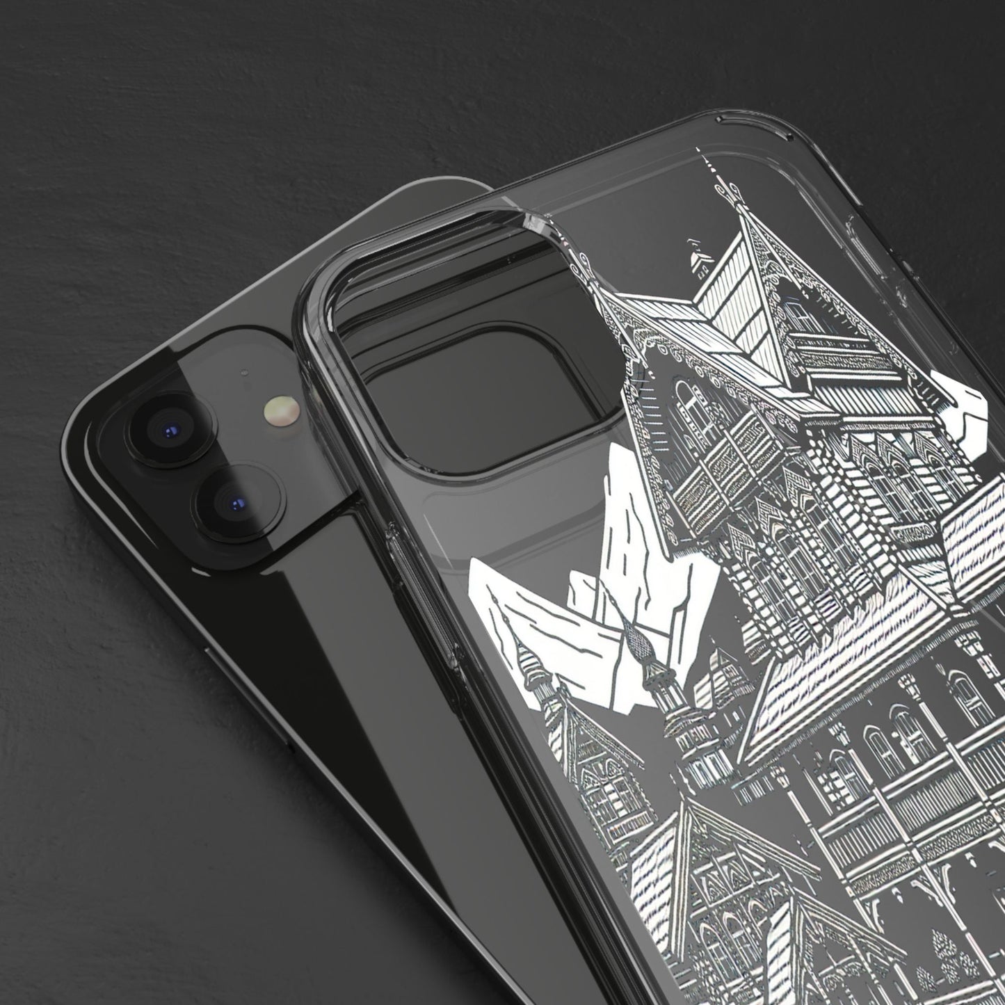 Transparent Rustic Alpine Retreat Iphone Case Compatible With Iphone 16 15 14 - Clear Phone Cover