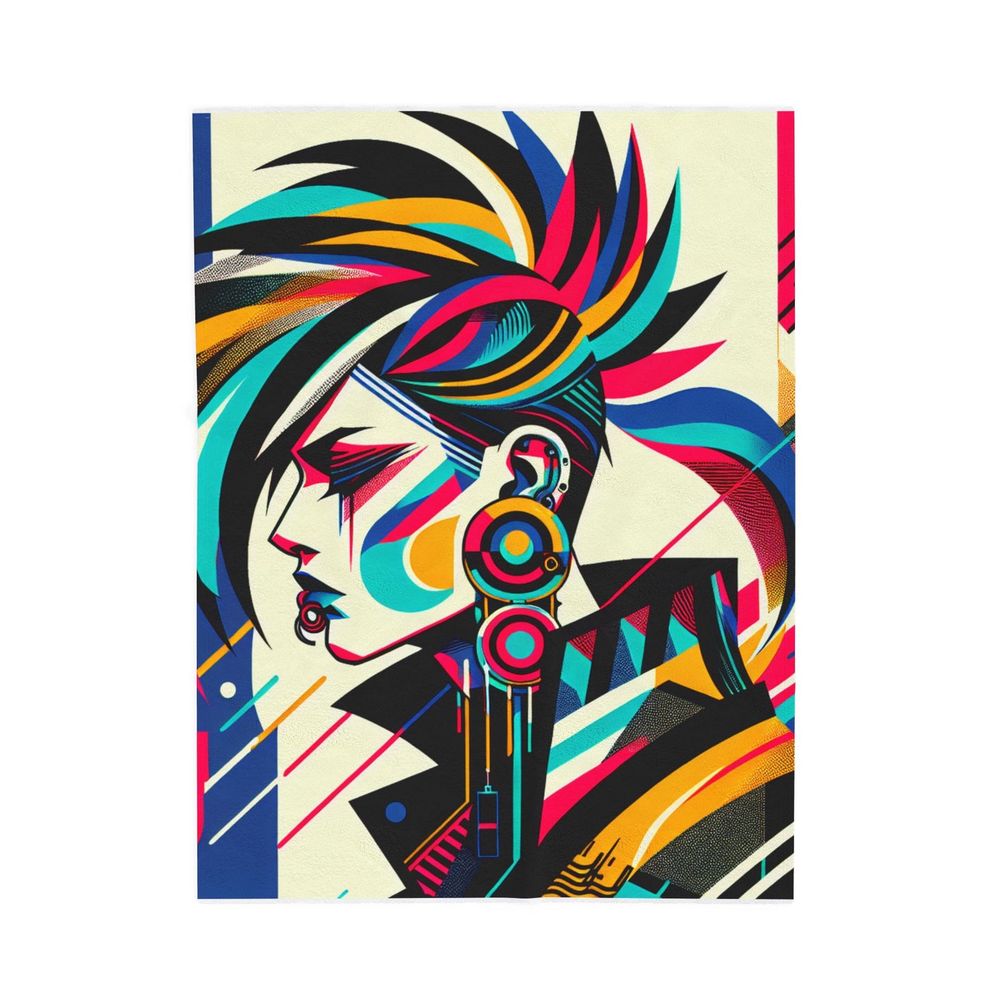 Punk Vibes in Motion - Plush Blanket