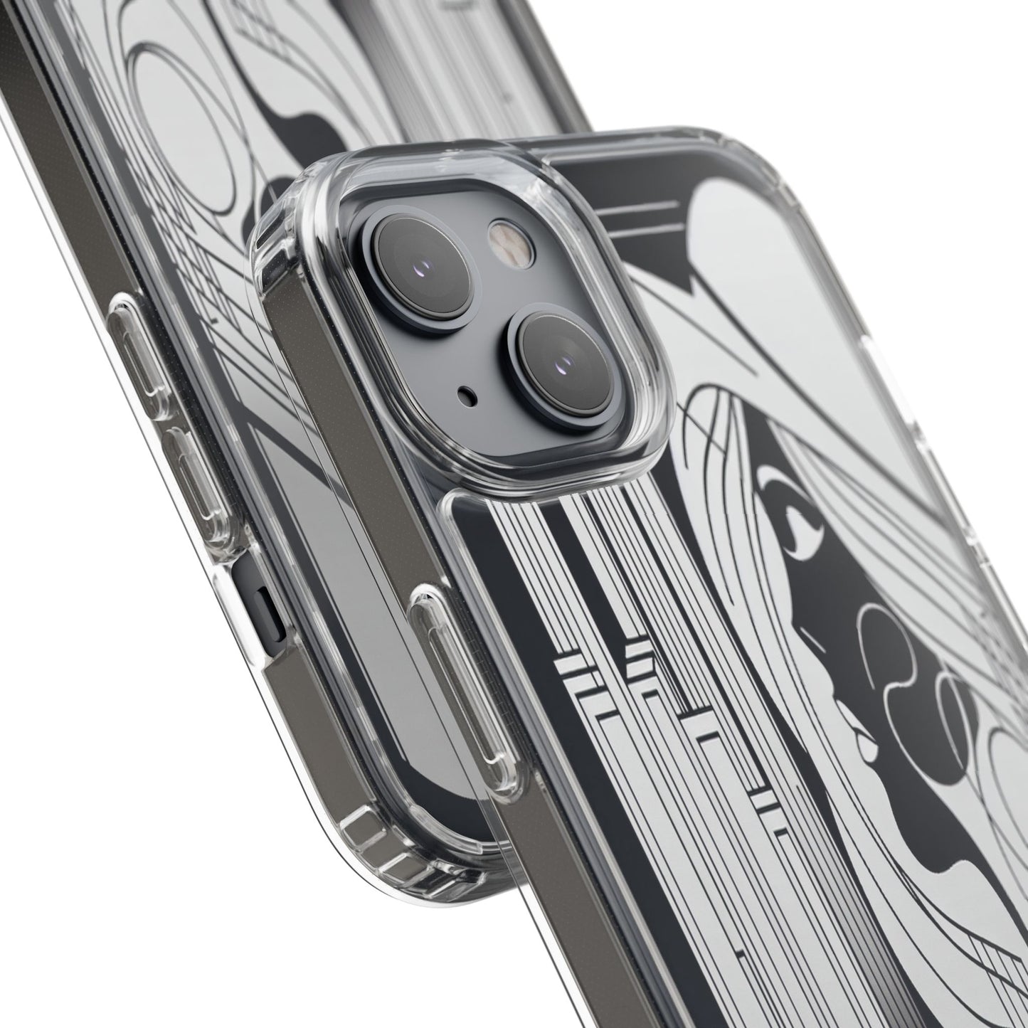 Transparent Silhouette of a Modern Vision Iphone Case Compatible With Iphone 16 15 14 - Clear Phone Cover