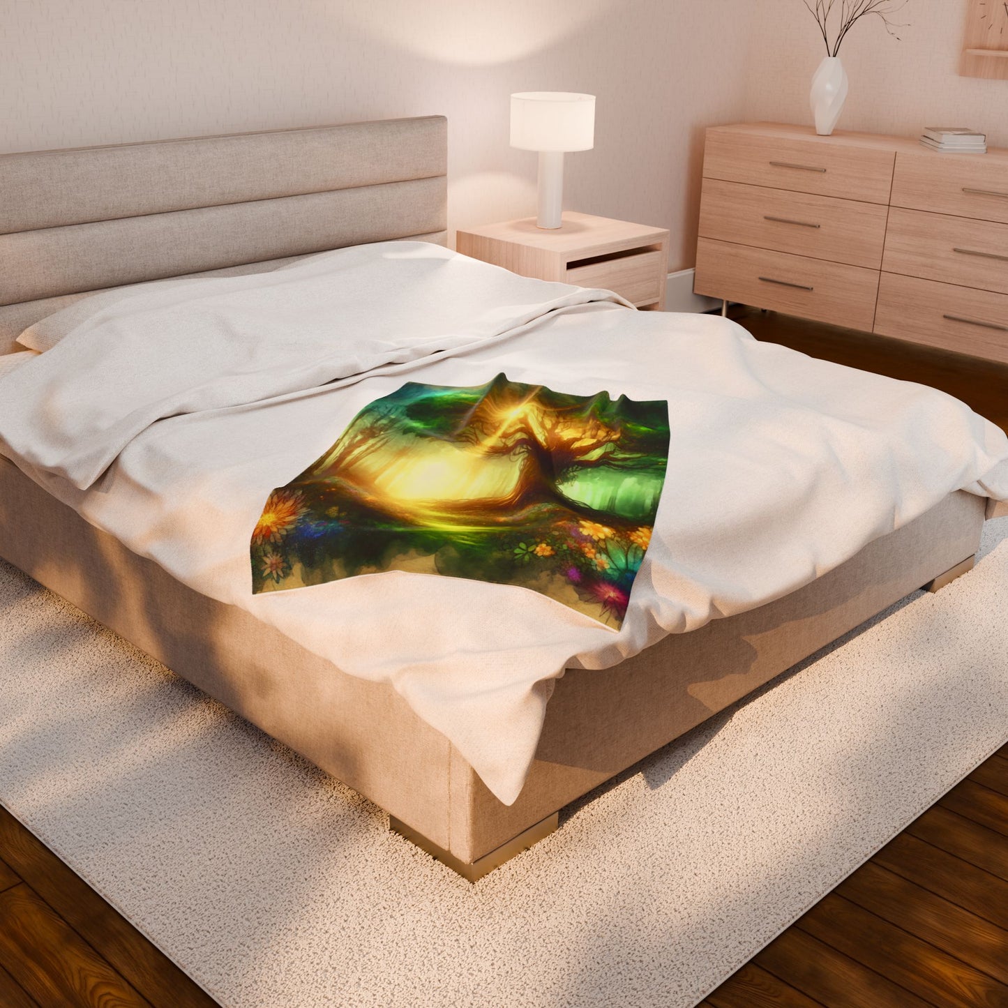 Enlightened Wilderness Gleam - Plush Blanket