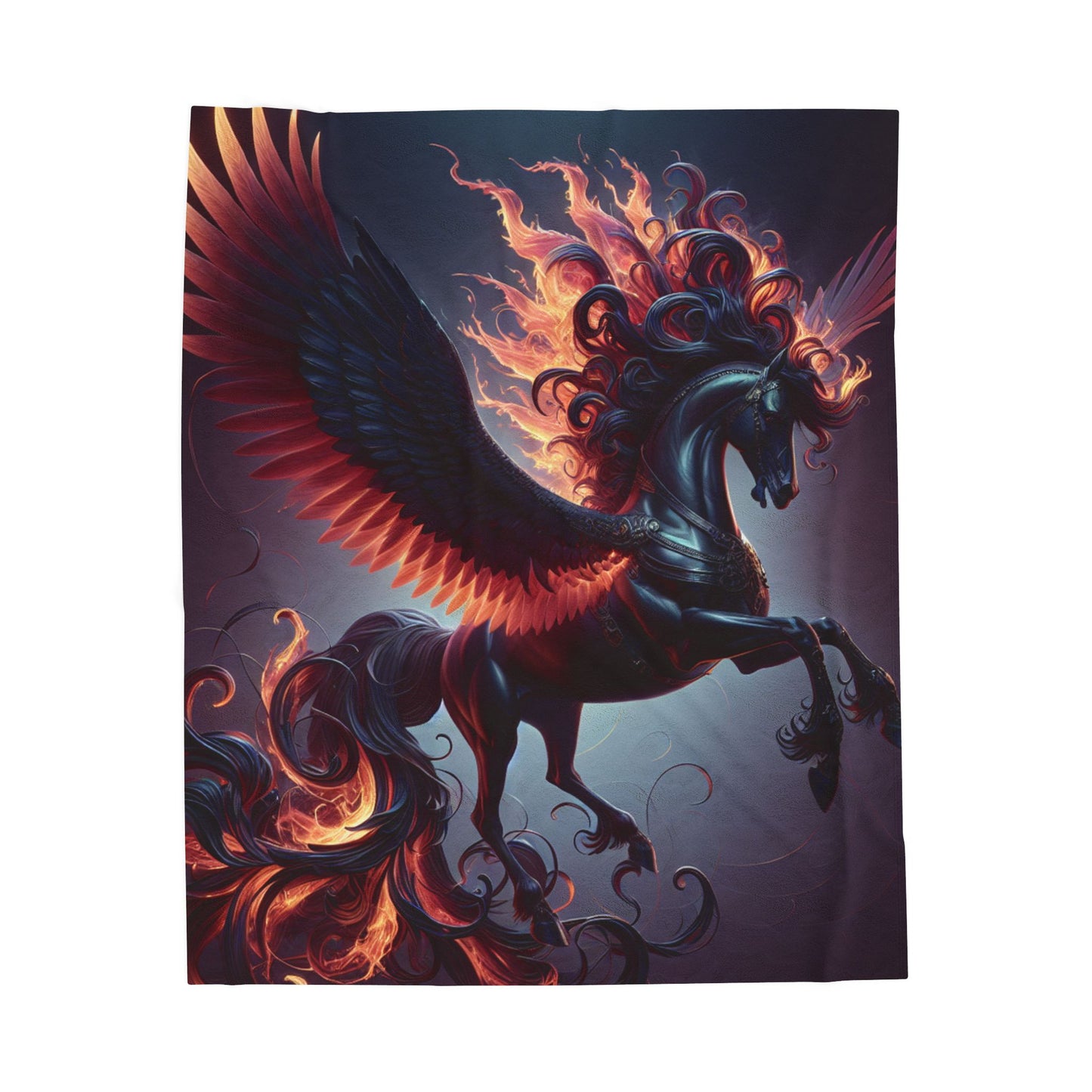 Fiery Pegasus Majesty- Plush Blanket