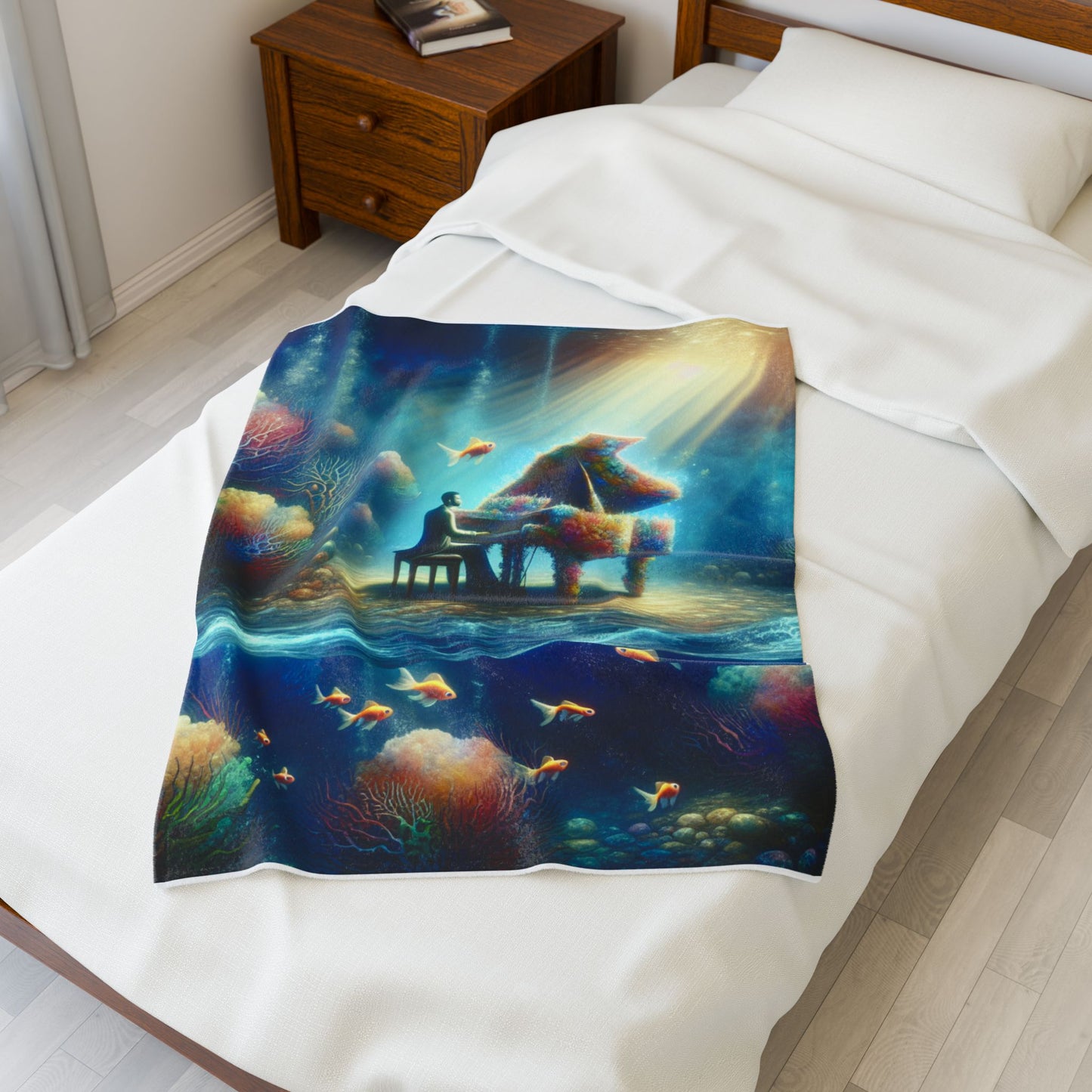 Melody Beneath the Waves - Plush Blanket